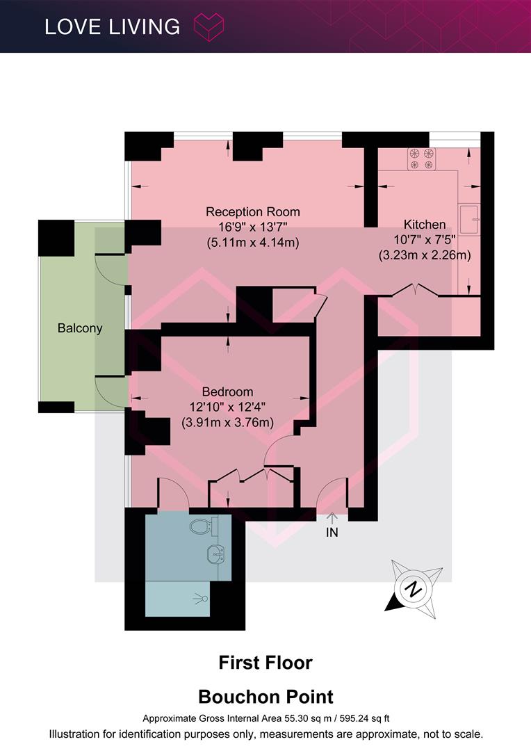 Apartment 101, Bouchon Point, London floorplan