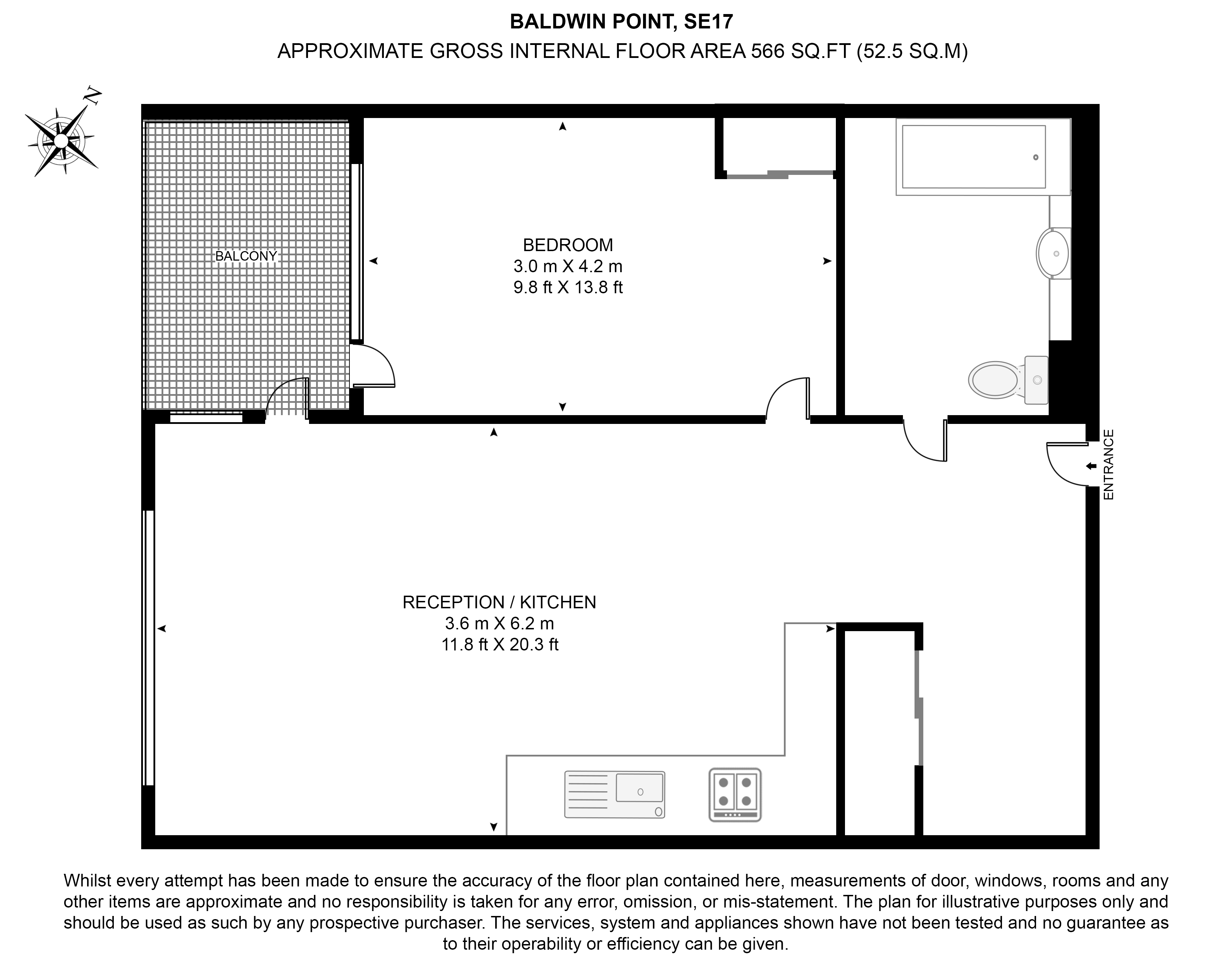 604, Baldwin Point, Elephant and Castle floorplan
