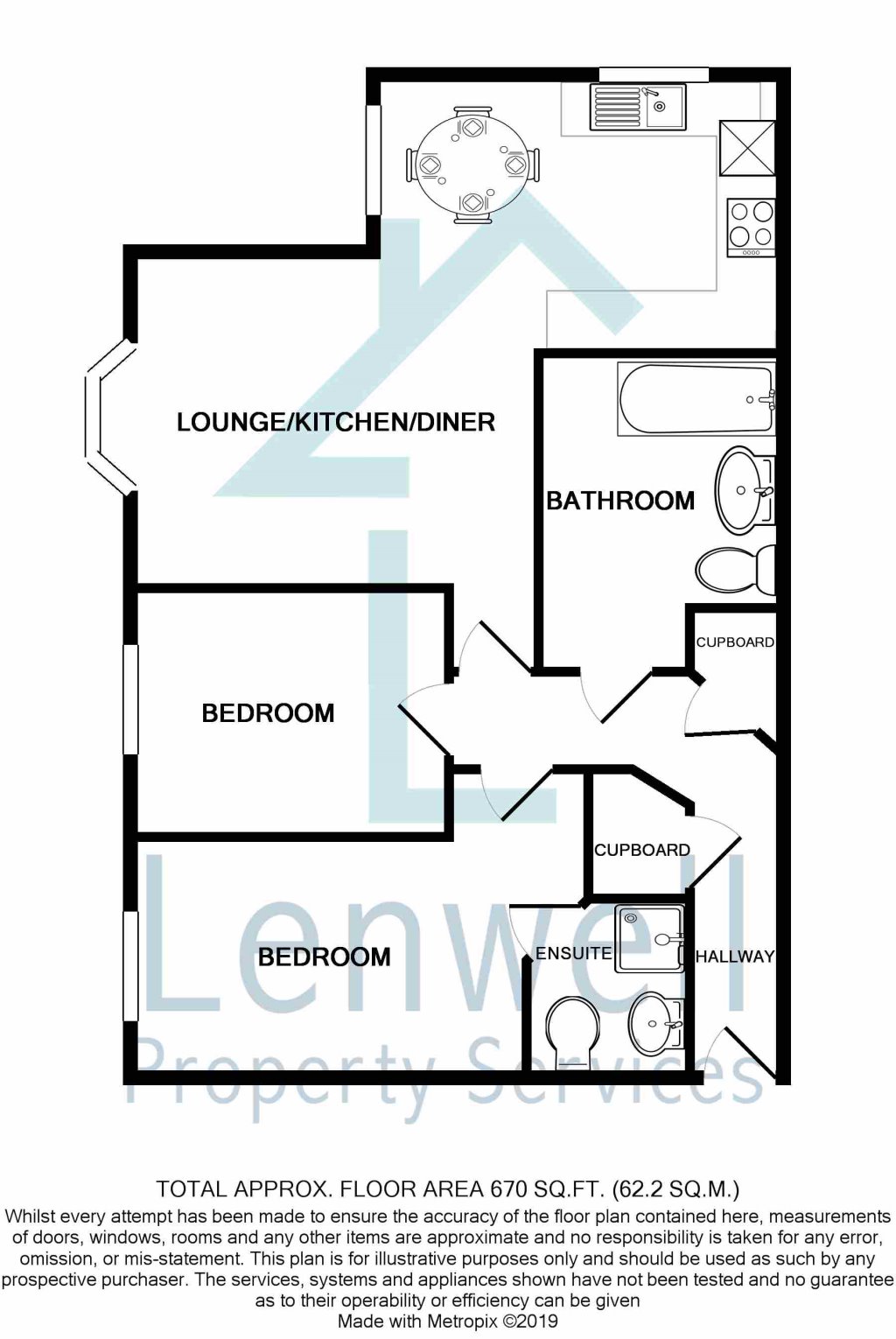 2 Bedrooms Flat to rent in Watling Gardens, Dunstable LU6