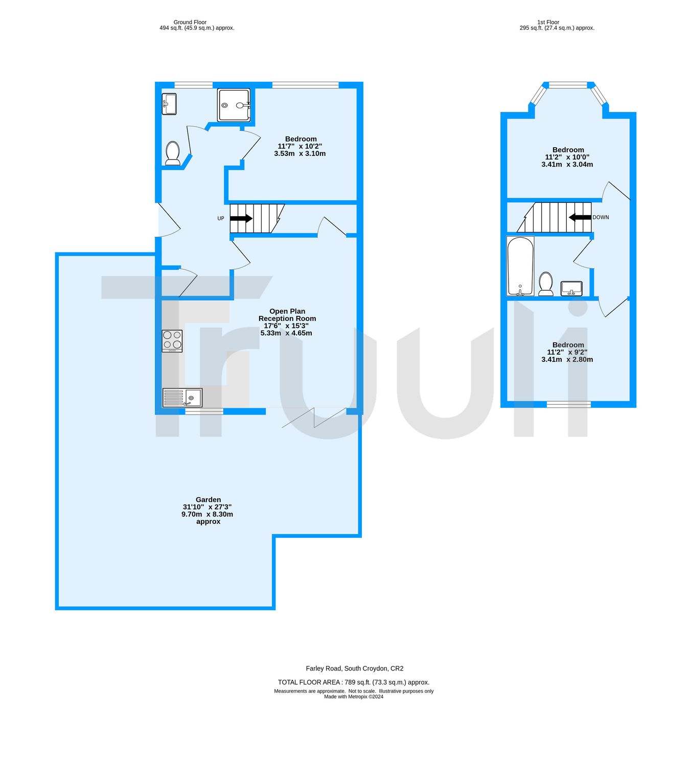34a, Farley Road, South Croydon floorplan