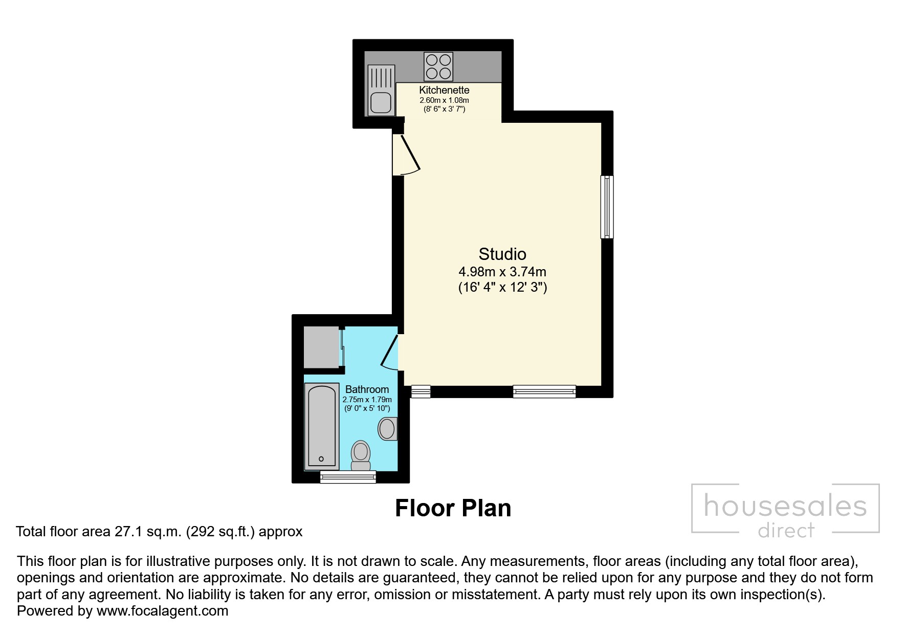 Flat 6, 8 Hurst Road, Eastbourne floorplan