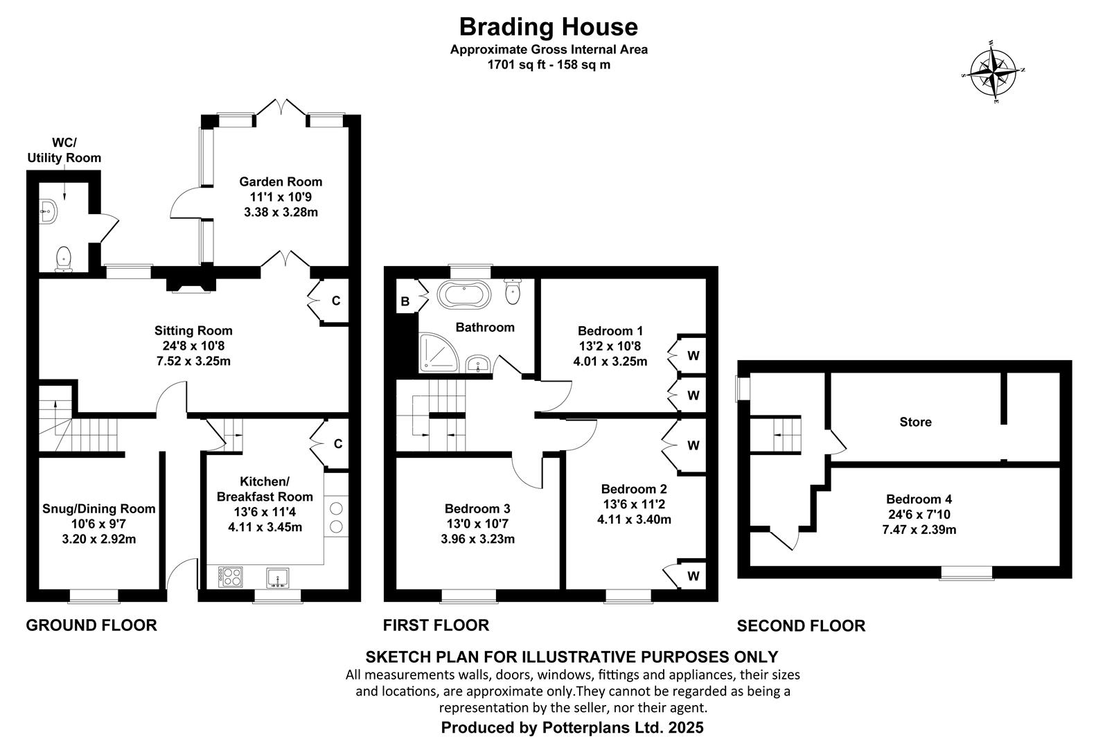 Brading House, The Bull Ring, Sandown floorplan