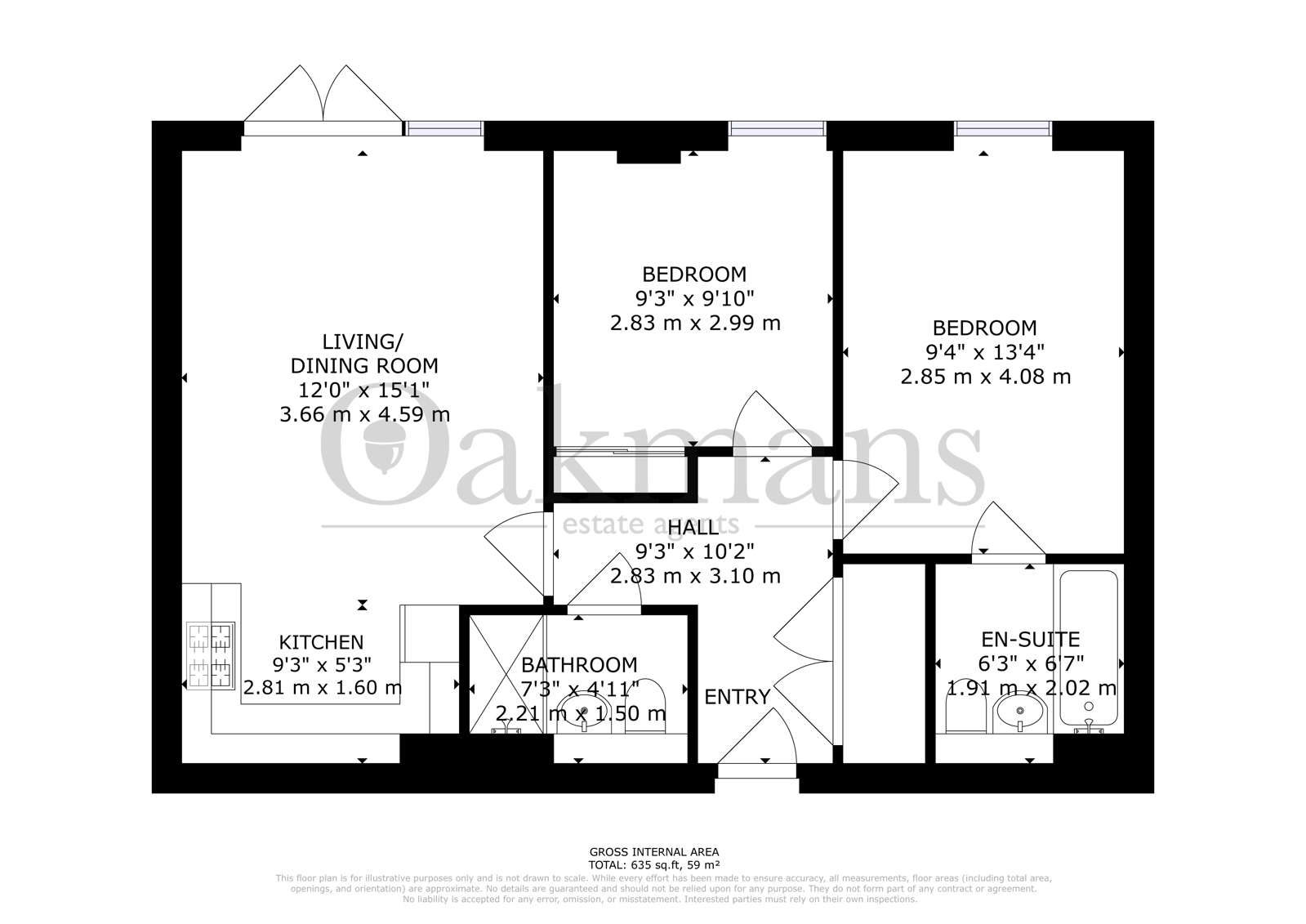 41 MELROSE APARTMENTS 2A, BIRMINGHAM floorplan