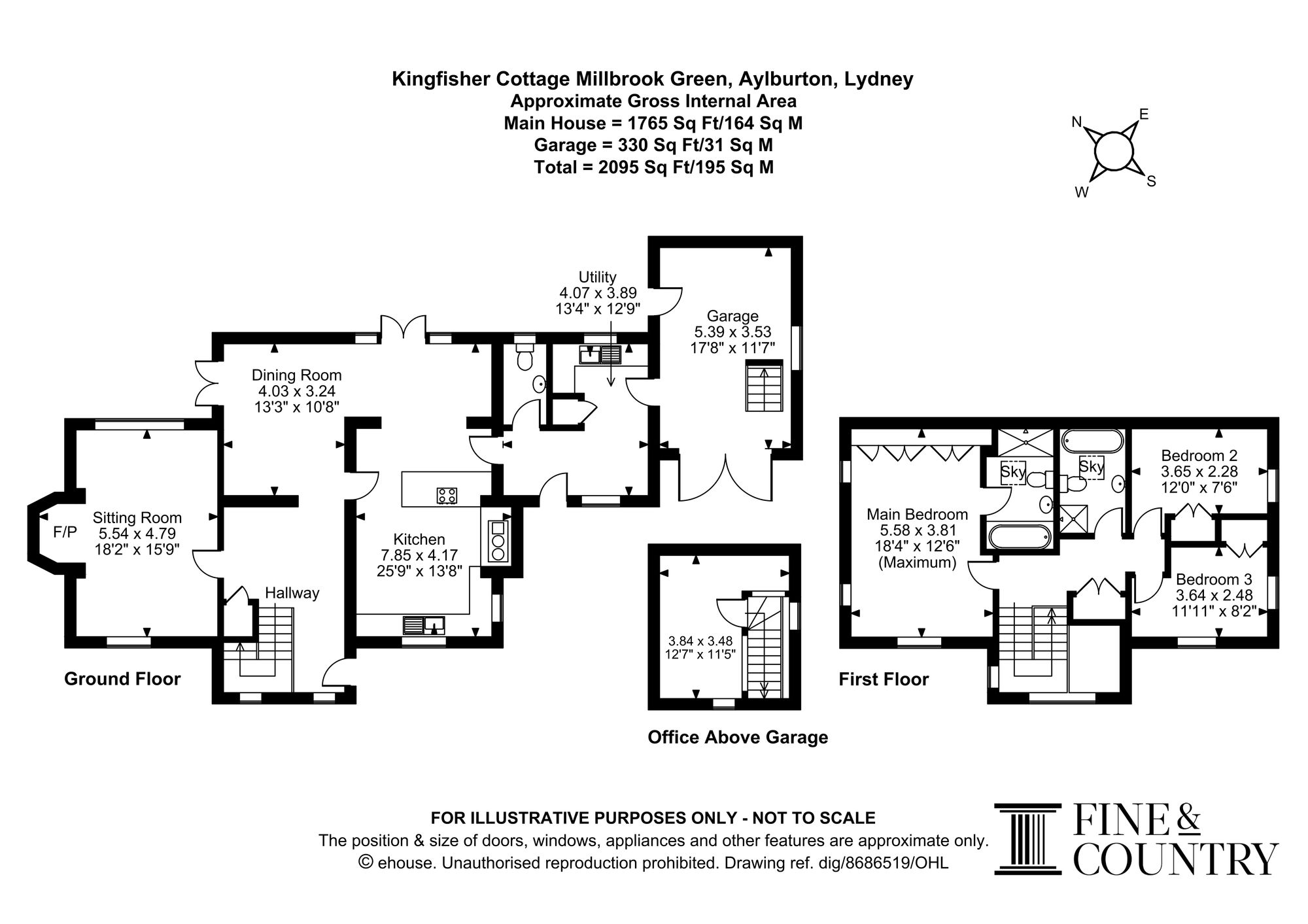 Kingfisher Cottage Millbrook Green, Lydney floorplan