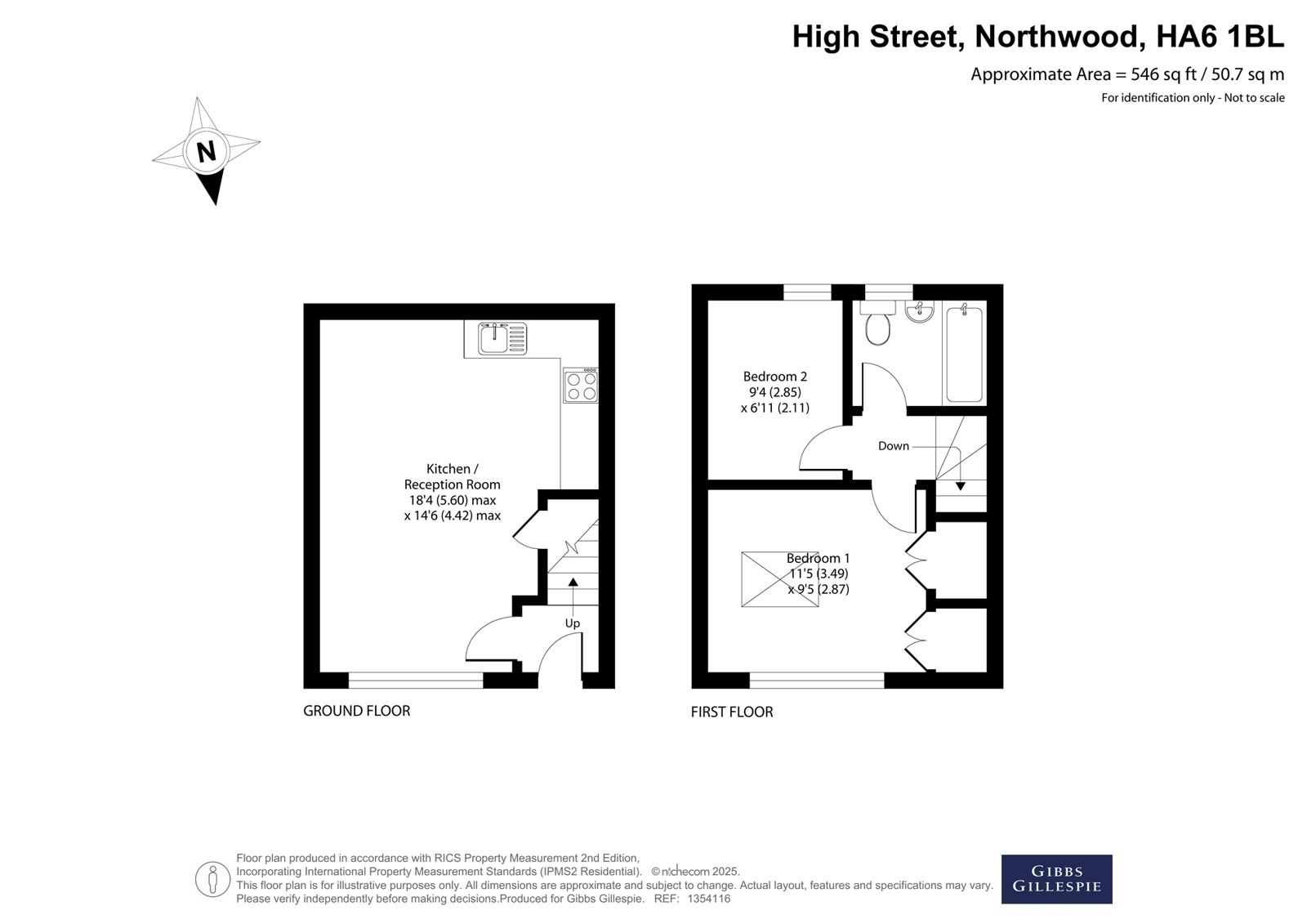 2, 56B, High Street, Northwood floorplan
