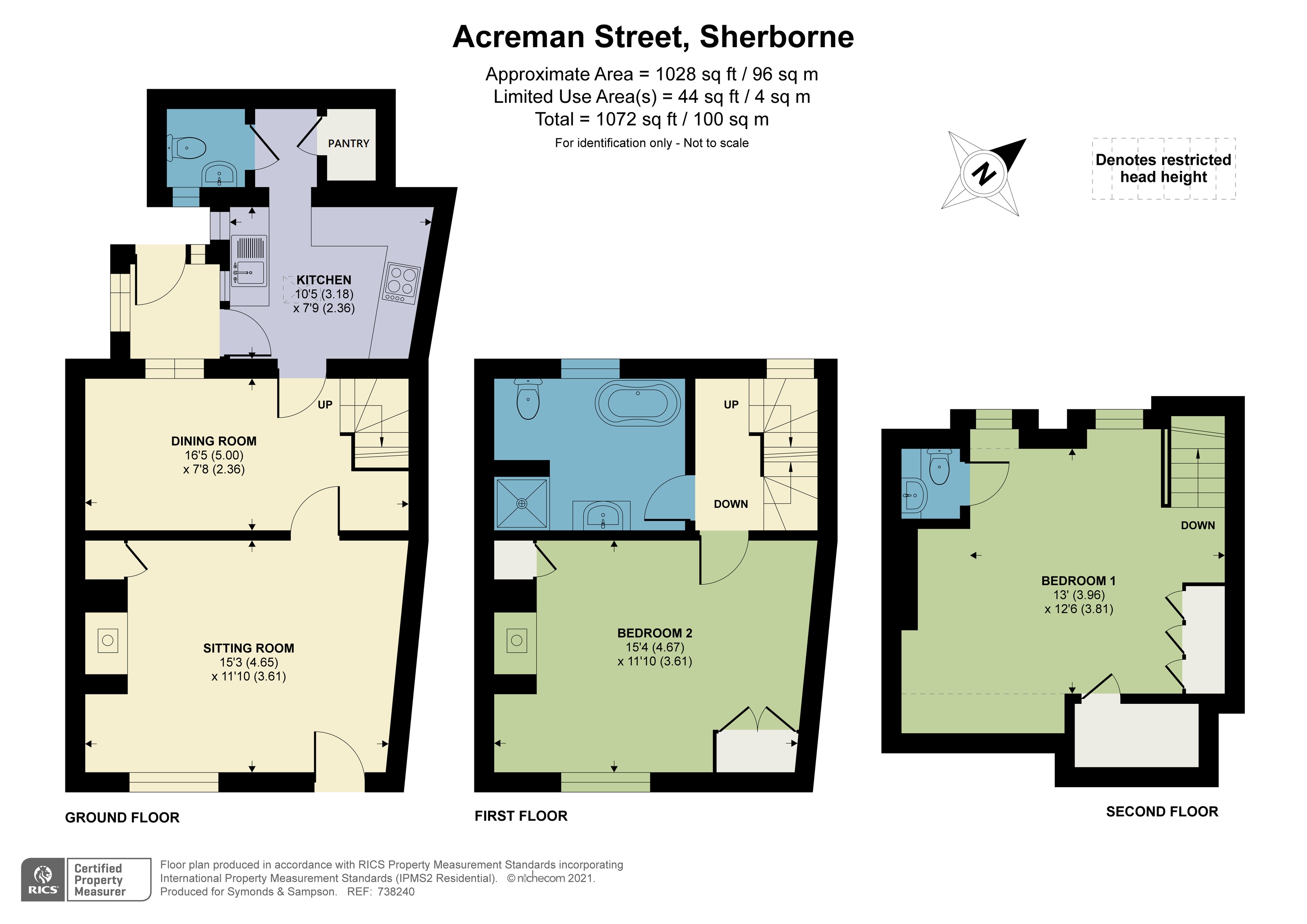 Acreman Street, Sherborne DT9, 2 bedroom terraced house for sale