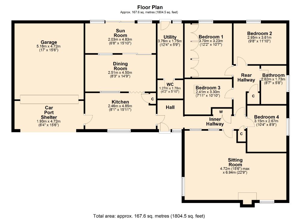 4 Bedrooms Detached bungalow for sale in High Stack, Long Buckby, Northampton NN6