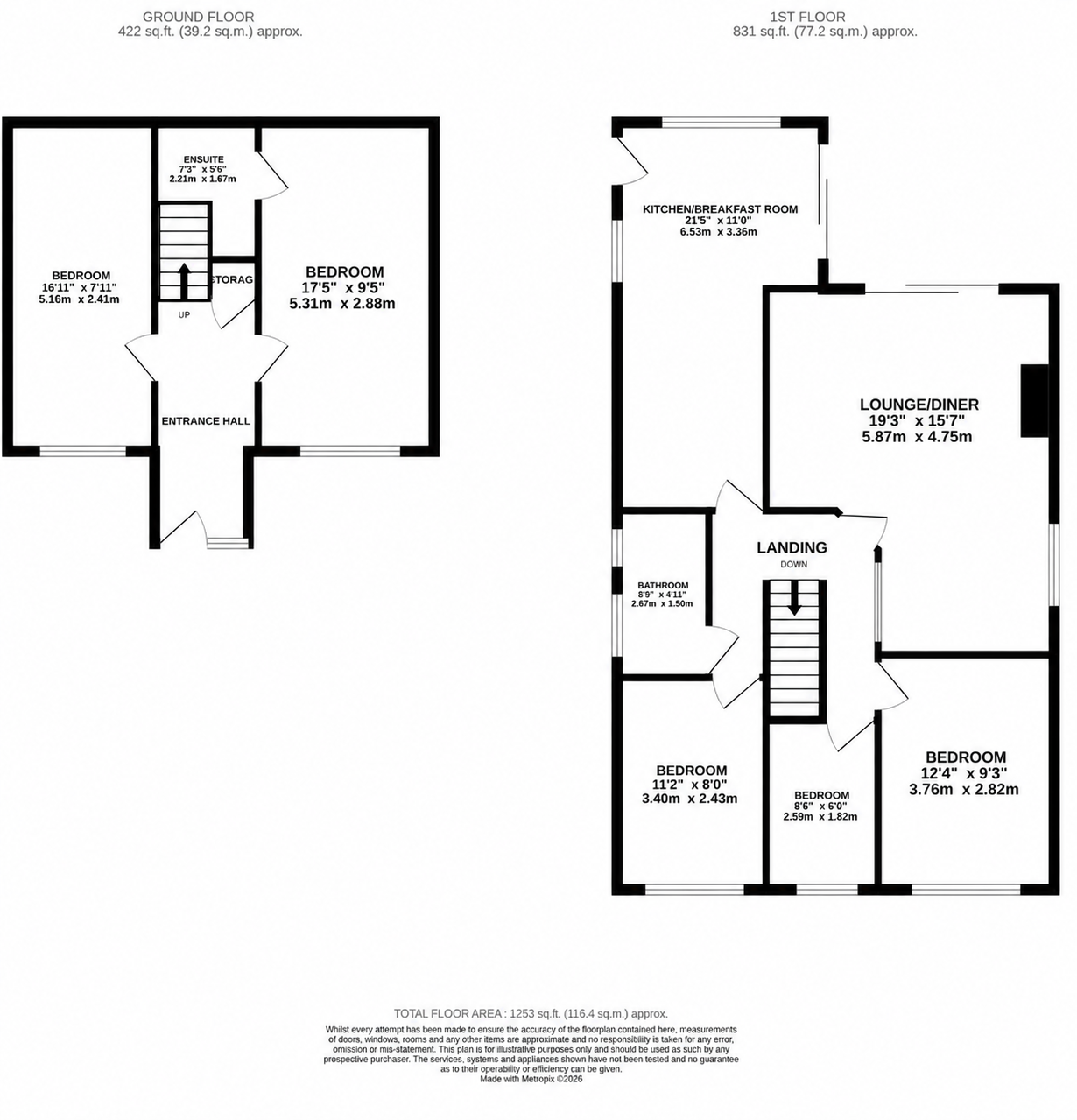 87, West Hill, Dunstable floorplan