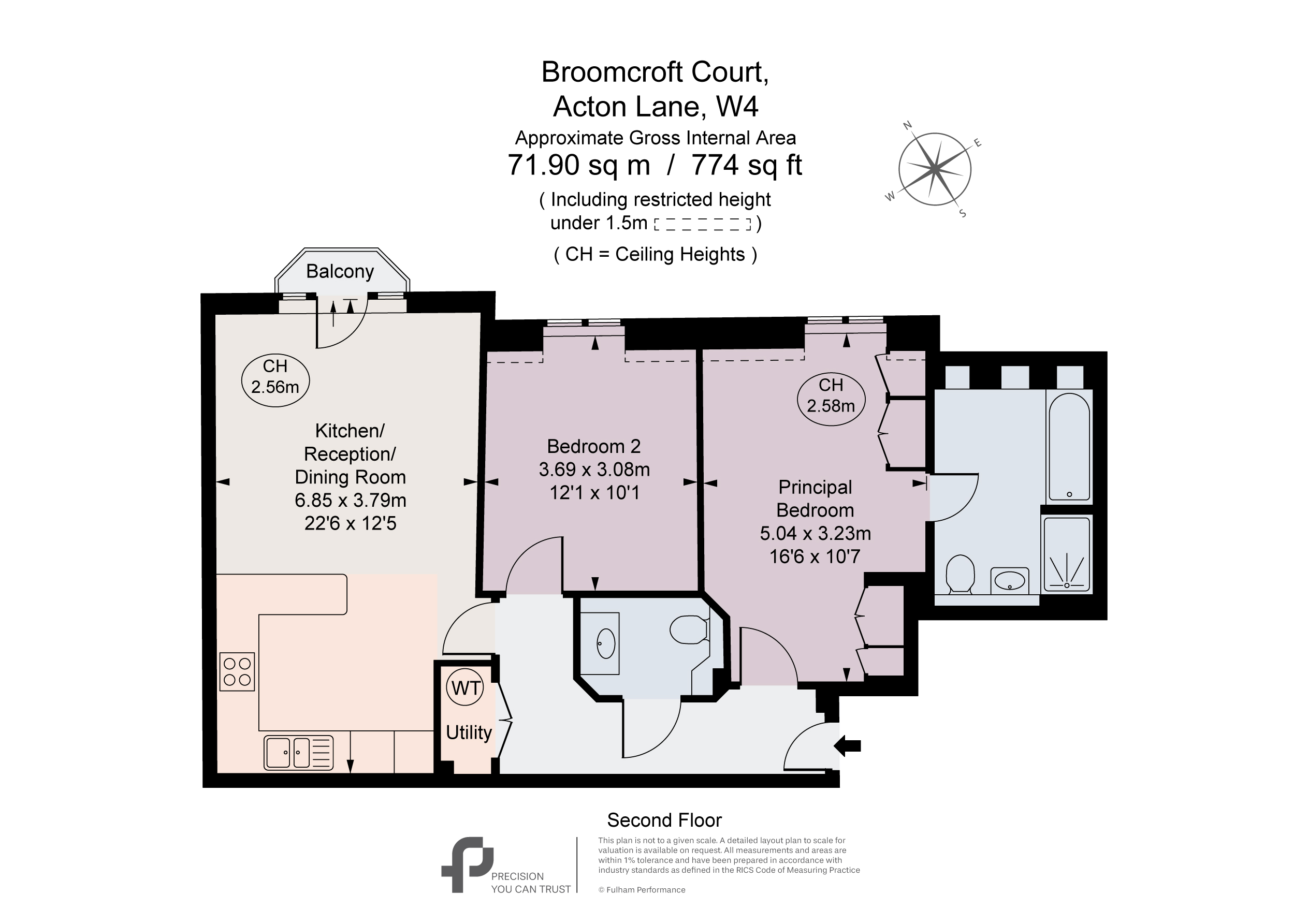 10, Broomcroft Court, 226, Acton Lane, London floorplan