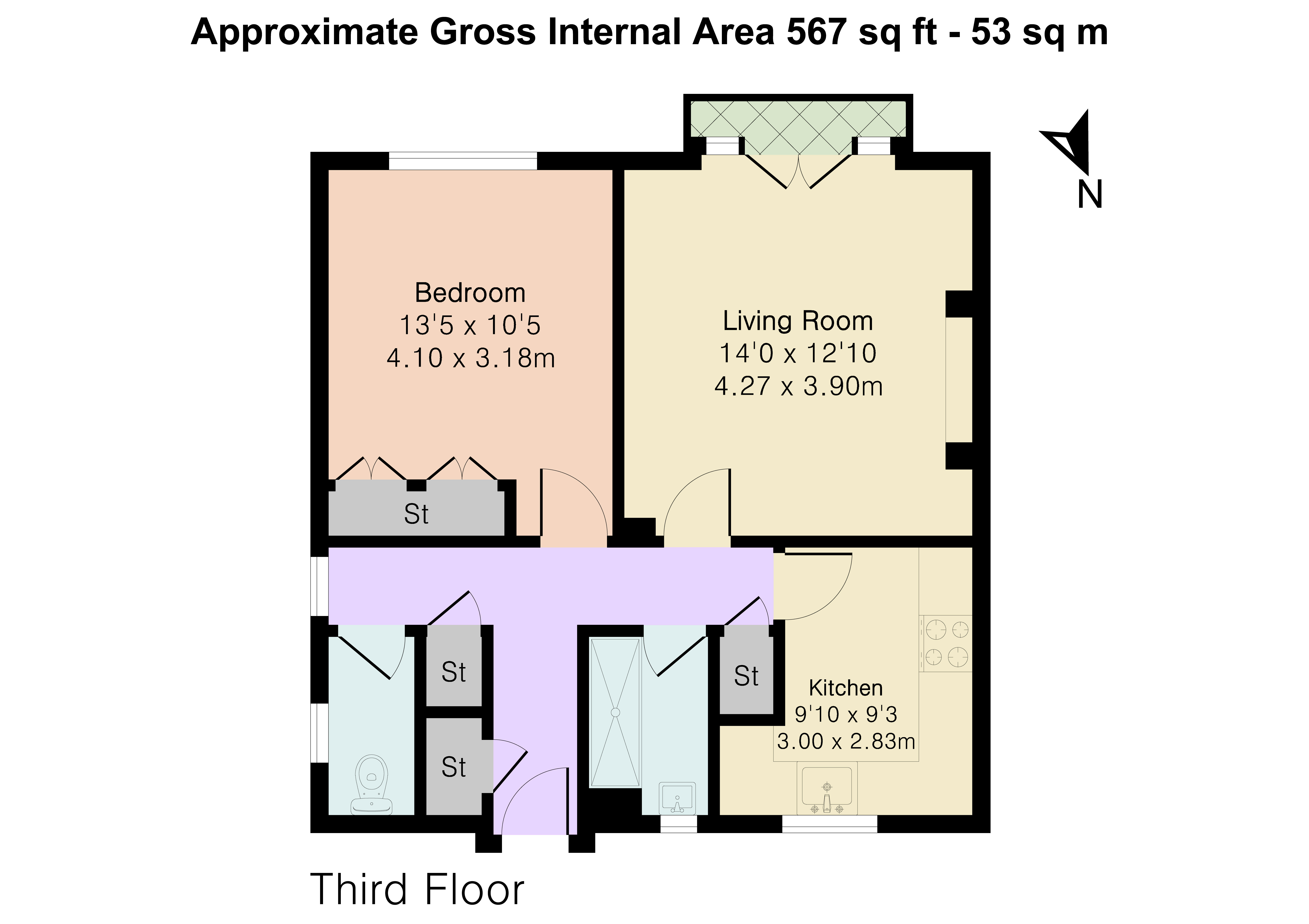 Flat 11, Acton House,, Lee Street, London floorplan