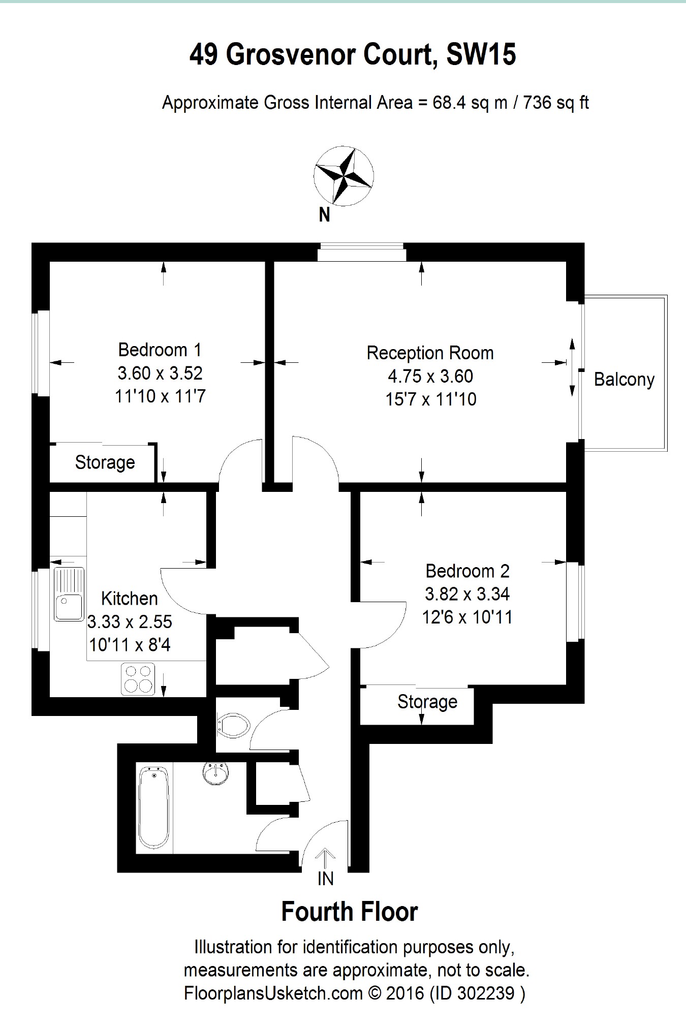 2 Bedrooms Flat to rent in Grosvenor Court, Rayners Road, Putney SW15
