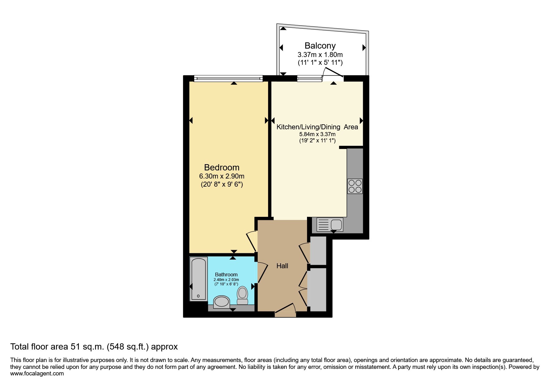 Flat 52, Croxby House, Prince Regent Road, Hounslow floorplan