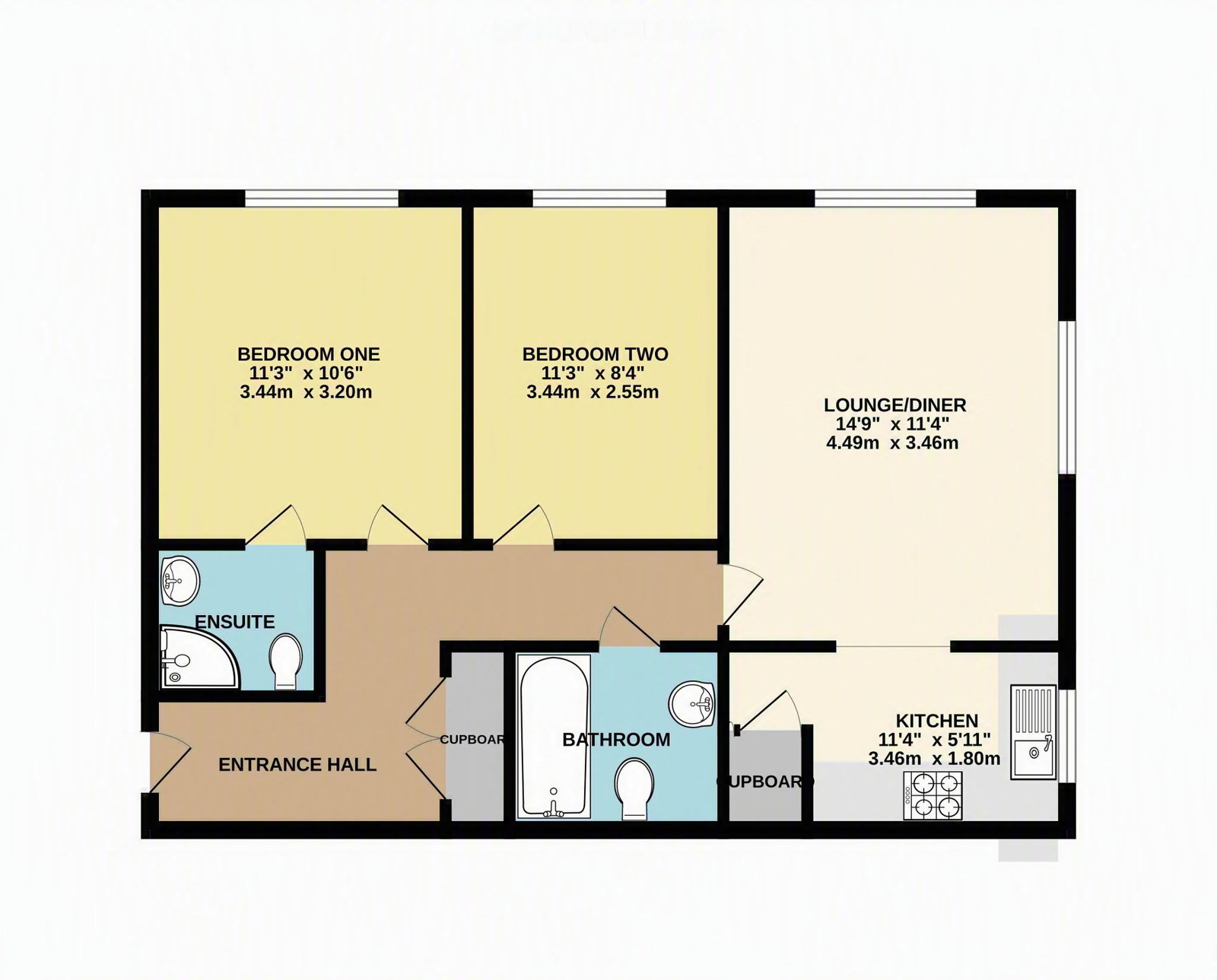 Spectrum Tower 2-20,Flat 11, Hainault Street, Ilford floorplan