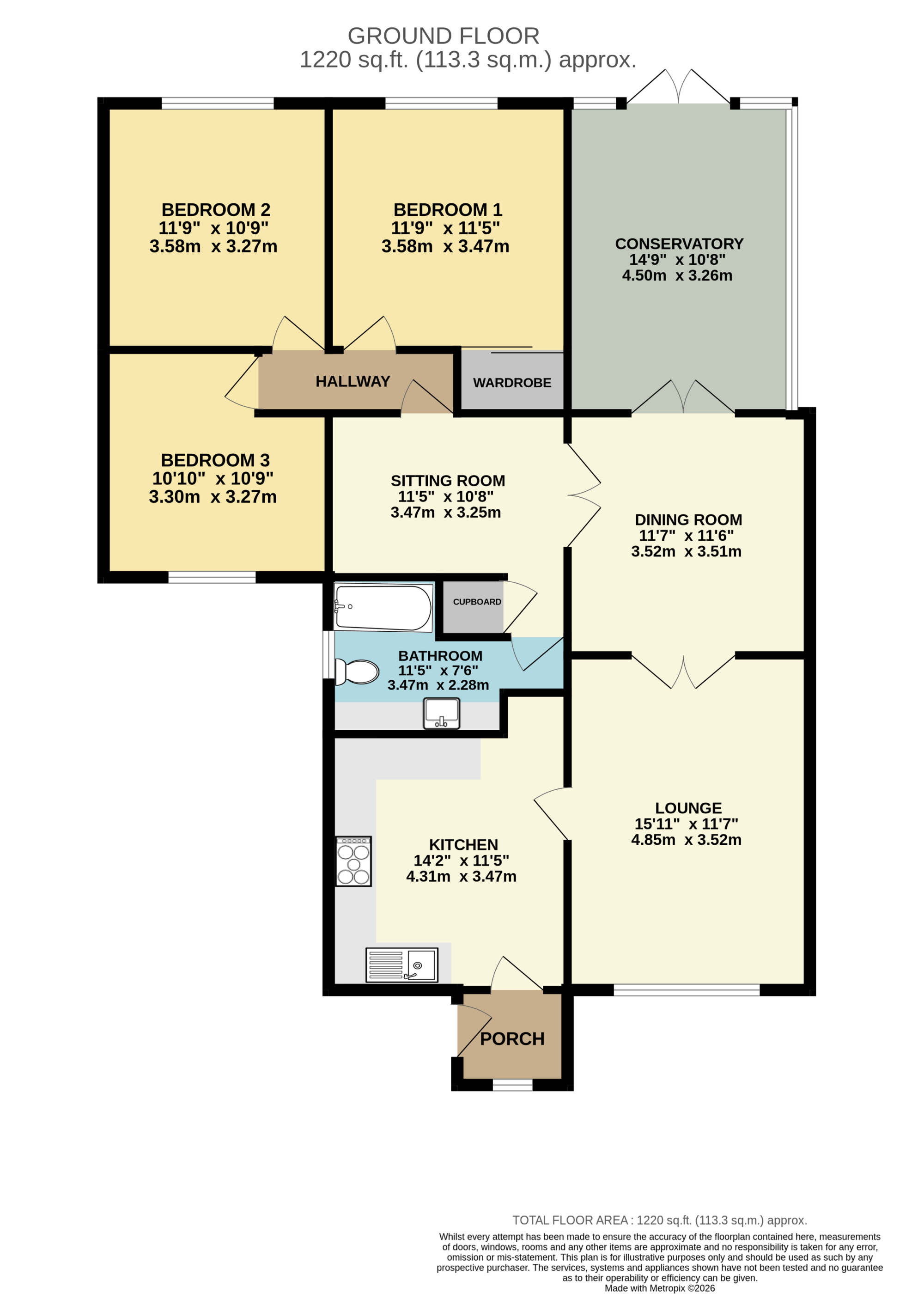 18, Garraby Close, Barnsley floorplan