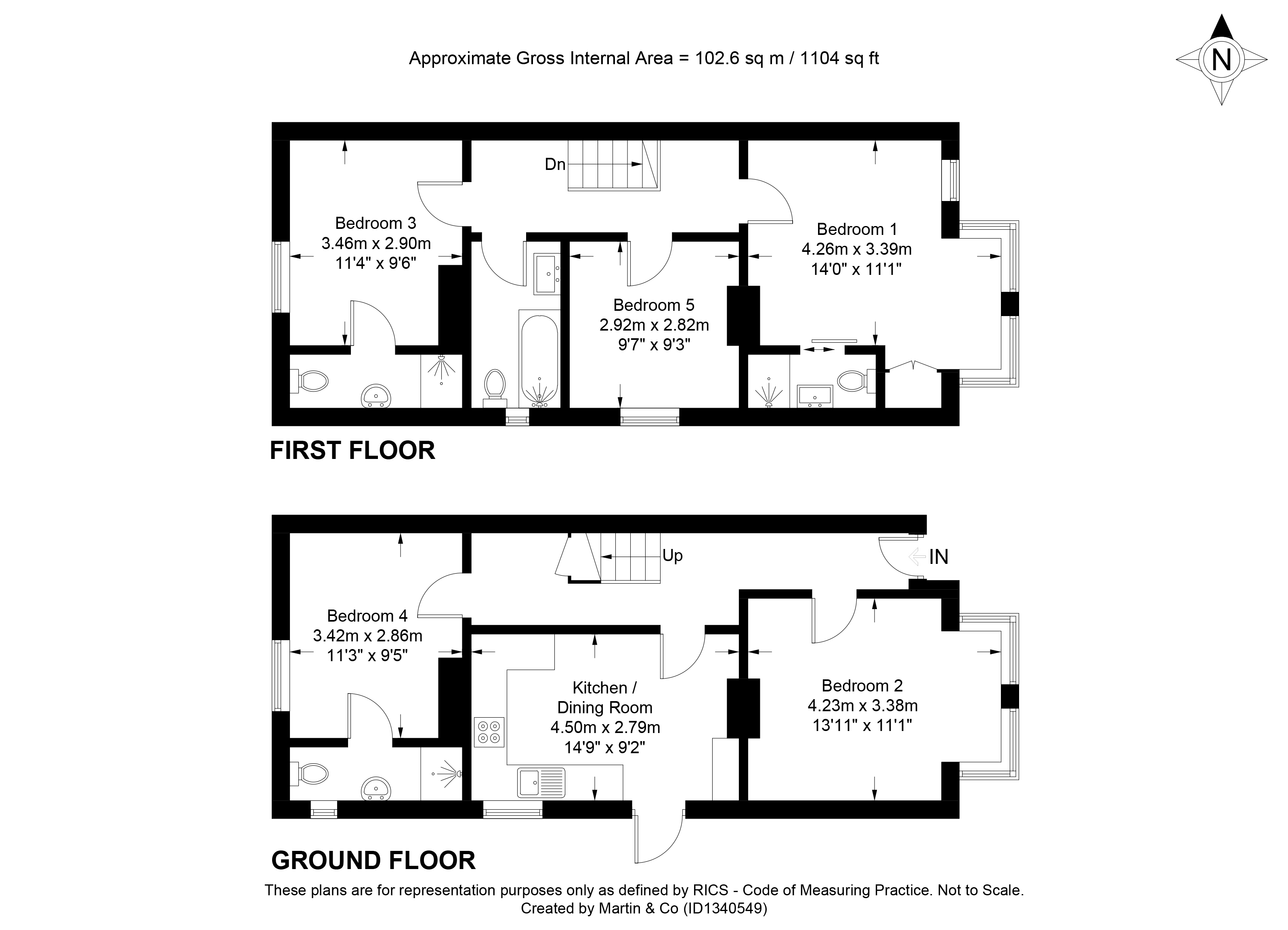 Room 1, 44, Newcombe Road, Hampshire, England floorplan
