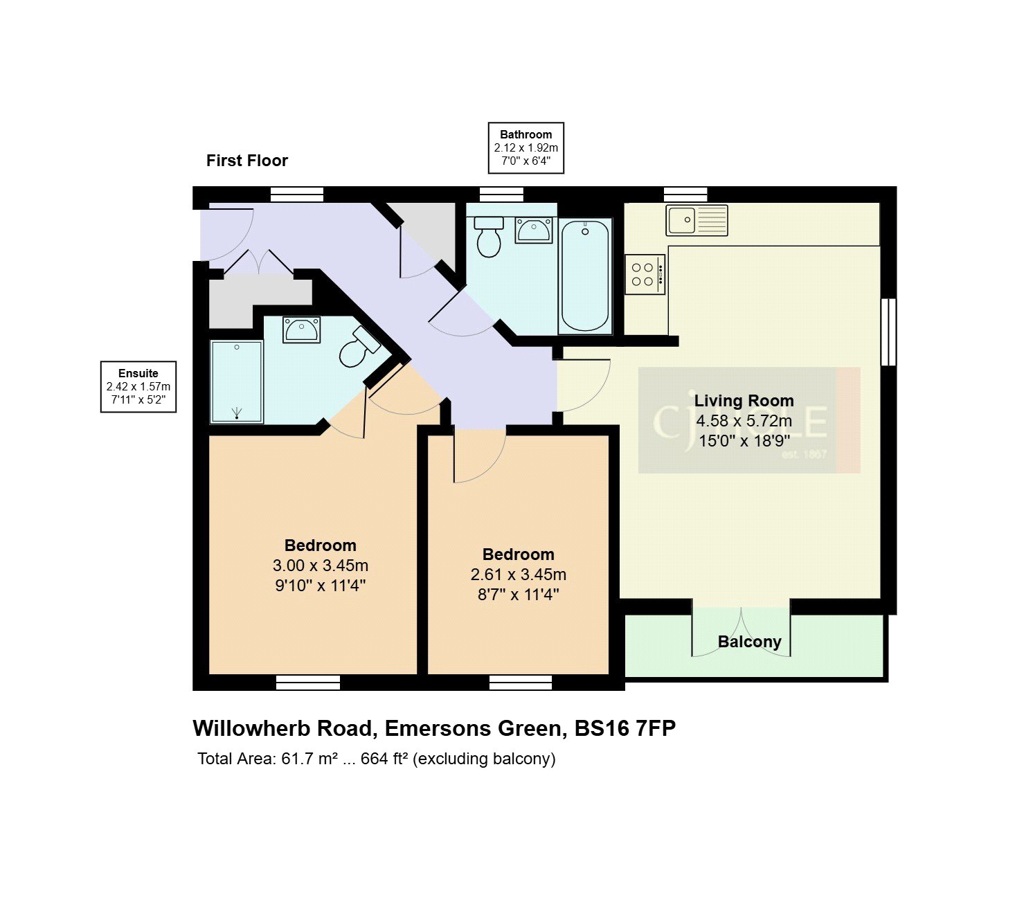 143, Willowherb Road, Bristol floorplan