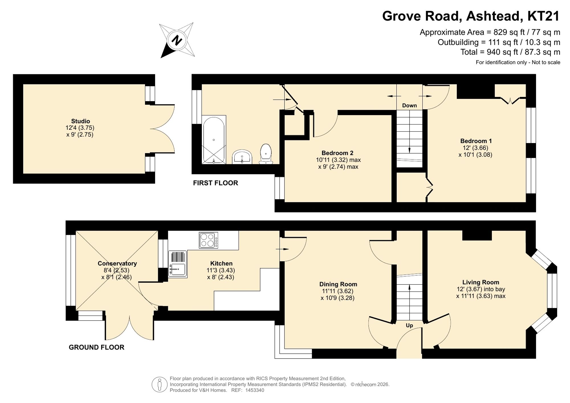 13 Grove Road, Ashtead floorplan