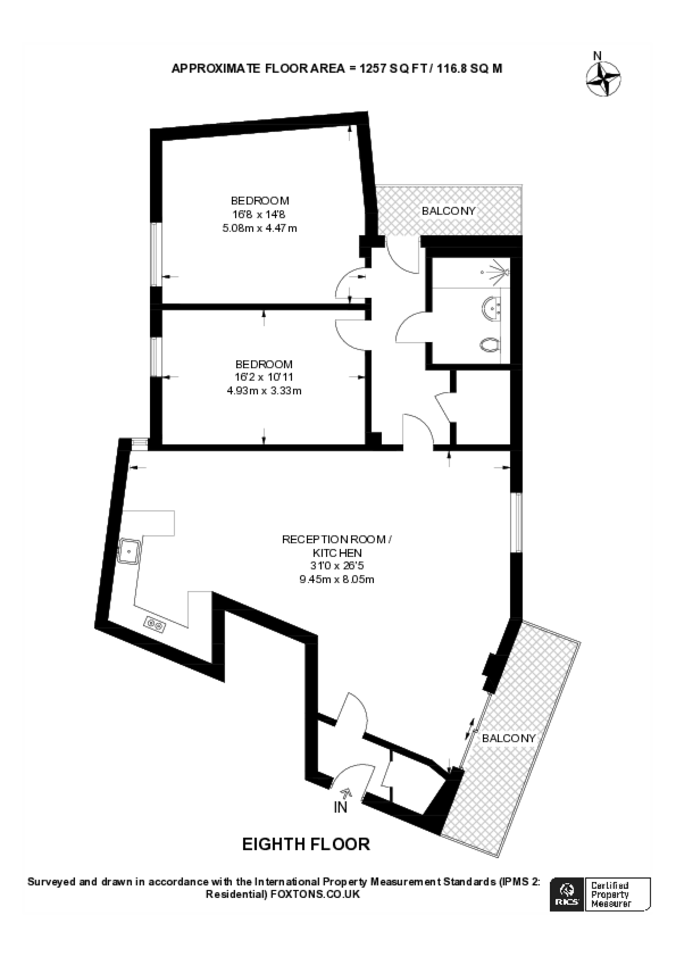 Wick Lane, E3, Bow floorplan