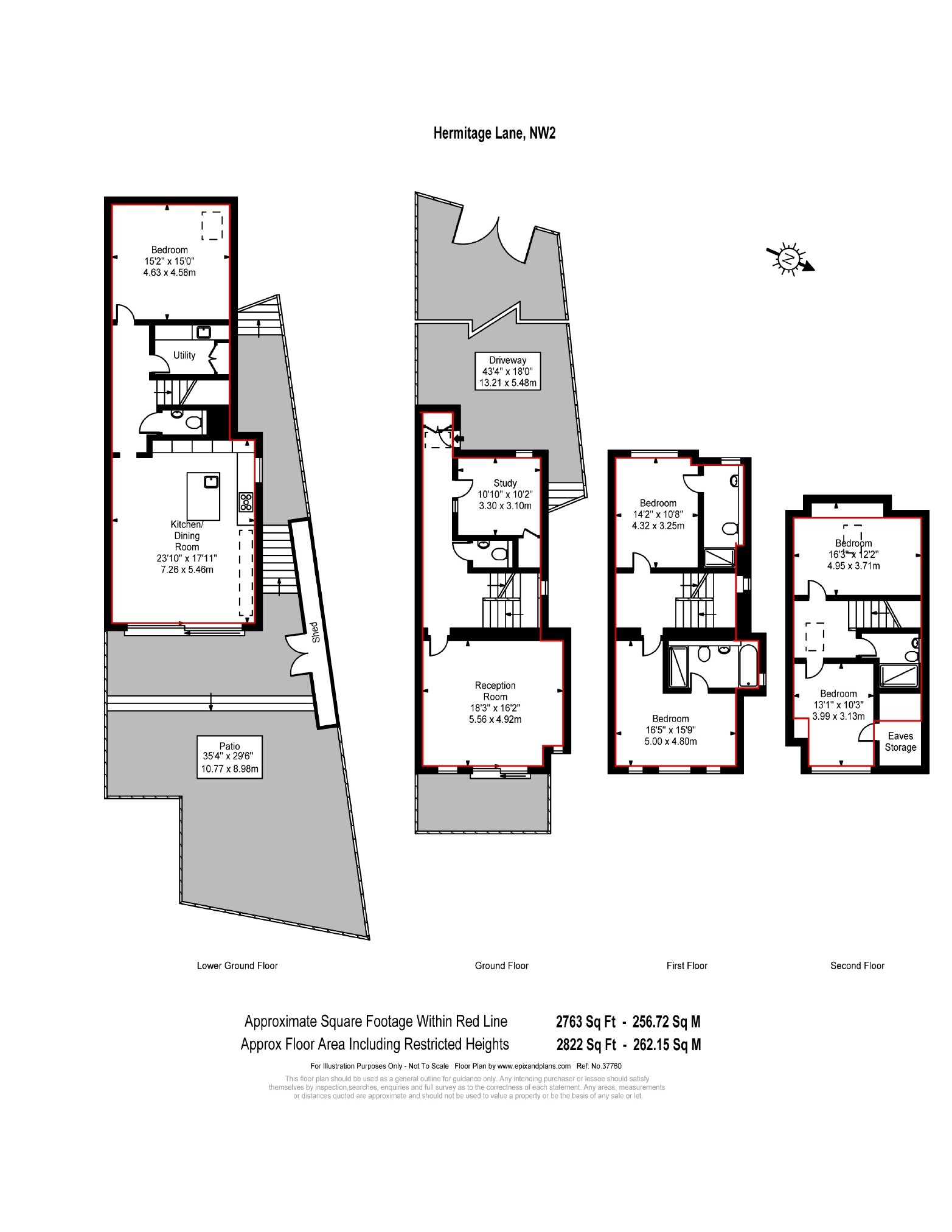 4 Bedrooms Semi-detached house to rent in Hermitage Lane, London NW2