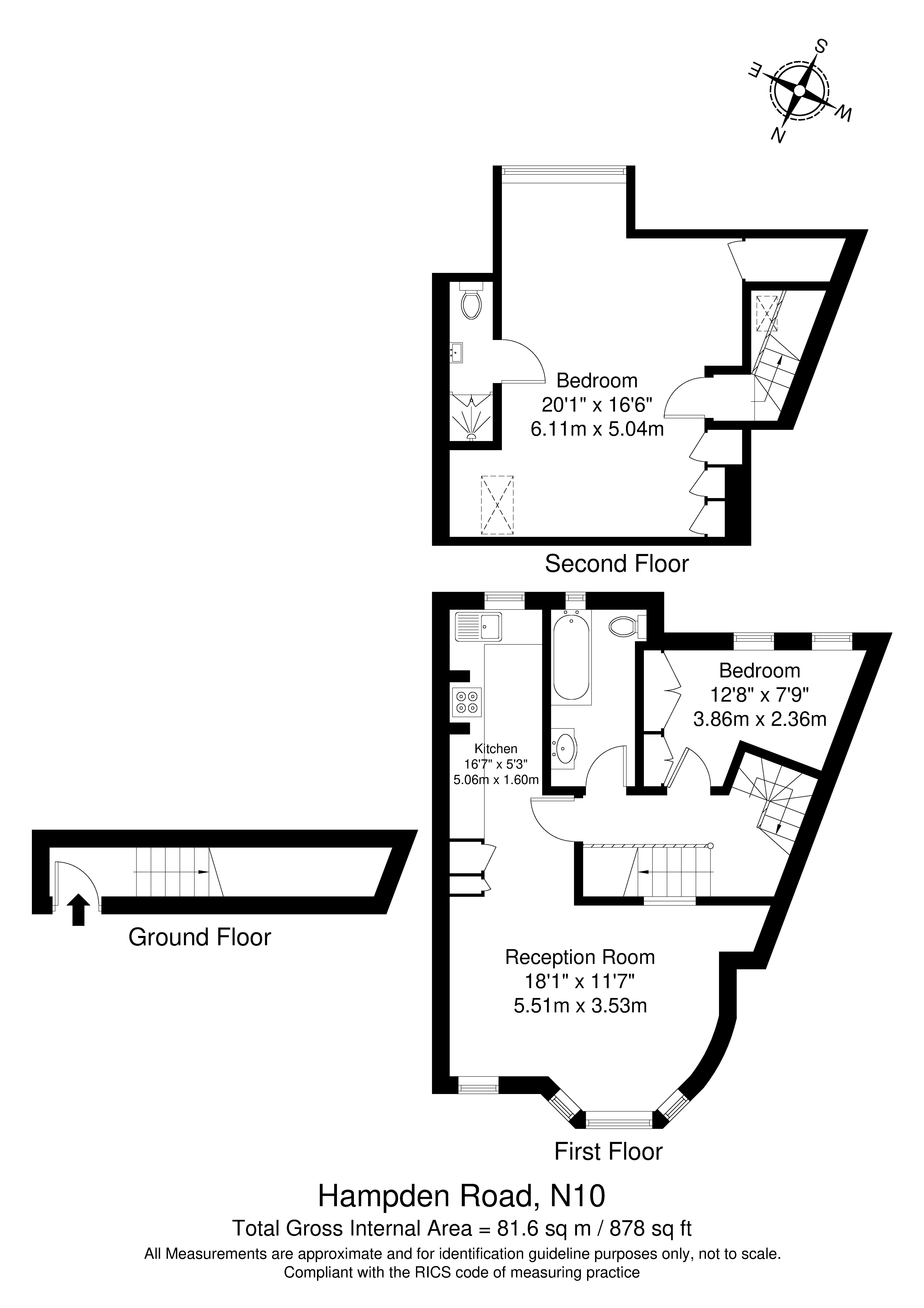 60a, Hampden Road, London floorplan