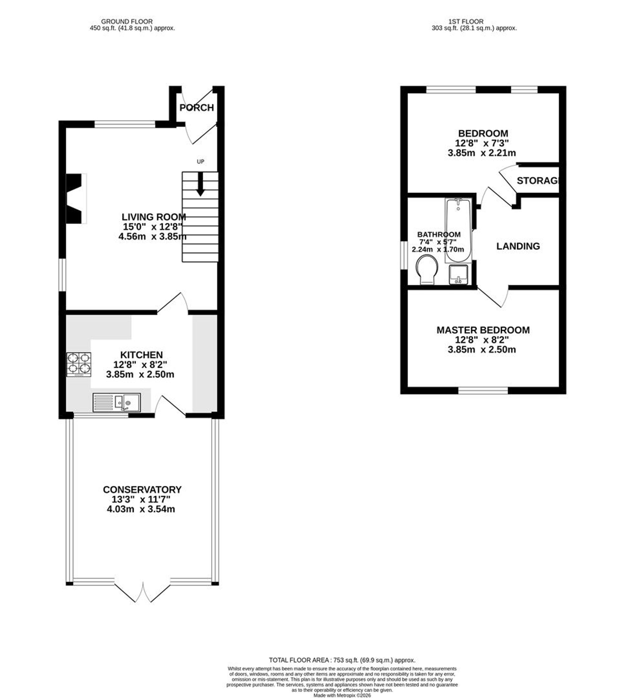 2 Markham Rise, Chesterfield floorplan
