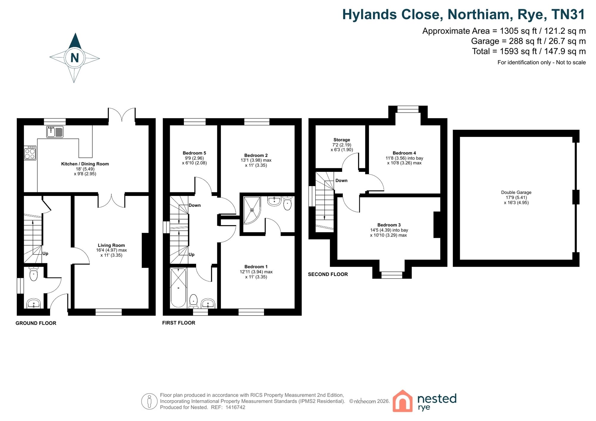 1 Hylands Close, Rye floorplan