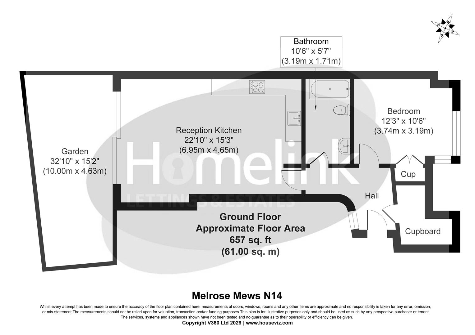 1, Melrose Mews, Southgate floorplan