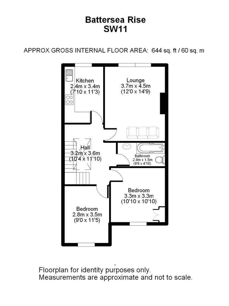 2 Bedrooms Flat to rent in Battersea Rise, London SW11