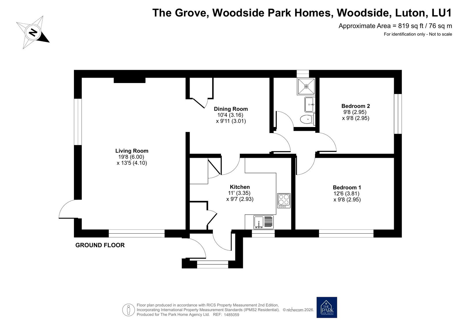 11 The Grove, Woodside Park, Luton floorplan