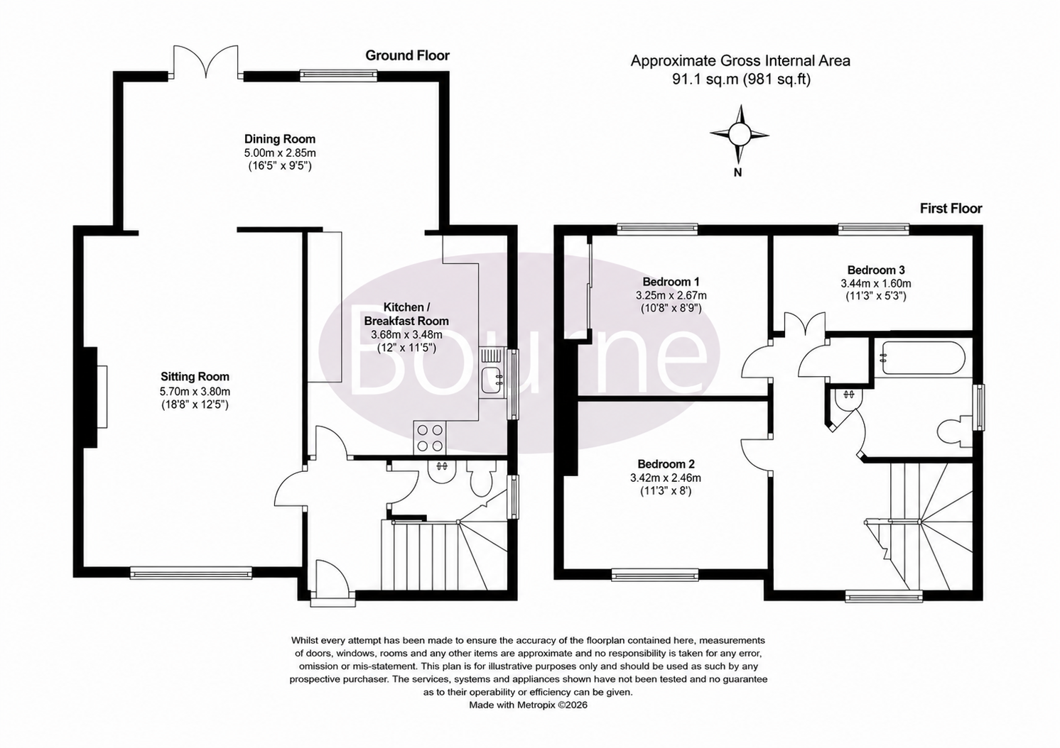 42, St. Peters Road, Woking floorplan