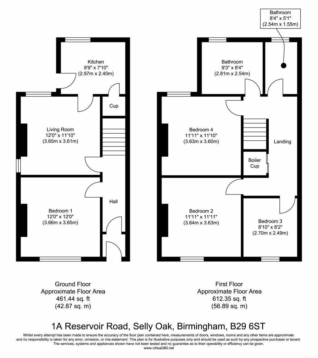 1a, Reservoir Road, Birmingham floorplan