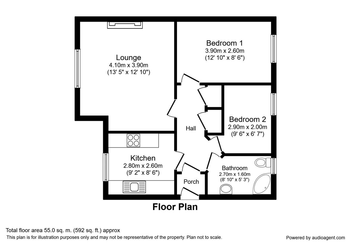 2 Bedrooms Flat to rent in Mill Chase Road, Wakefield WF2