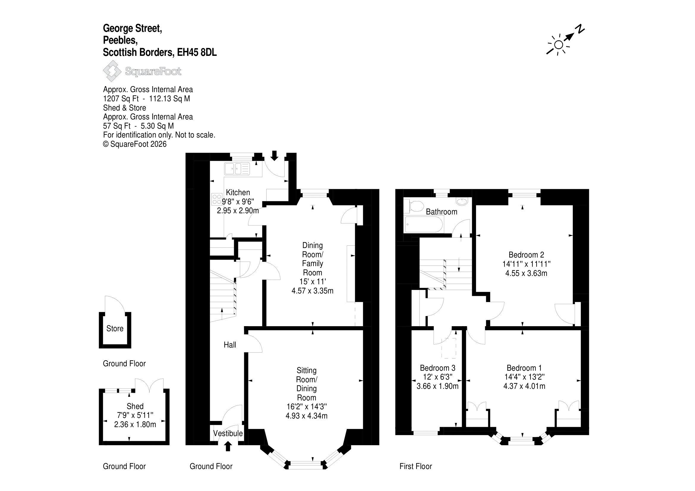 Canmore, 4, George Street, Peebles floorplan
