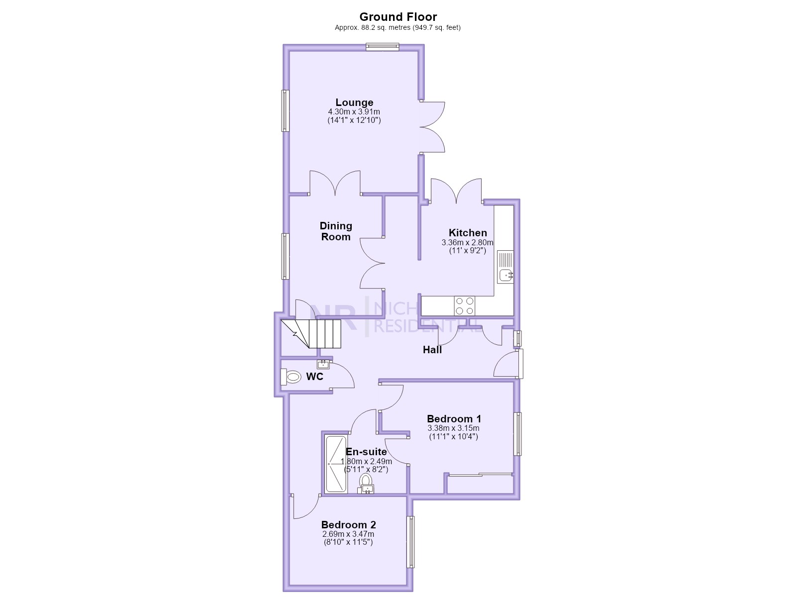 2 The Bungalow, Suncroft Place, Green Lane, Chessington floorplan