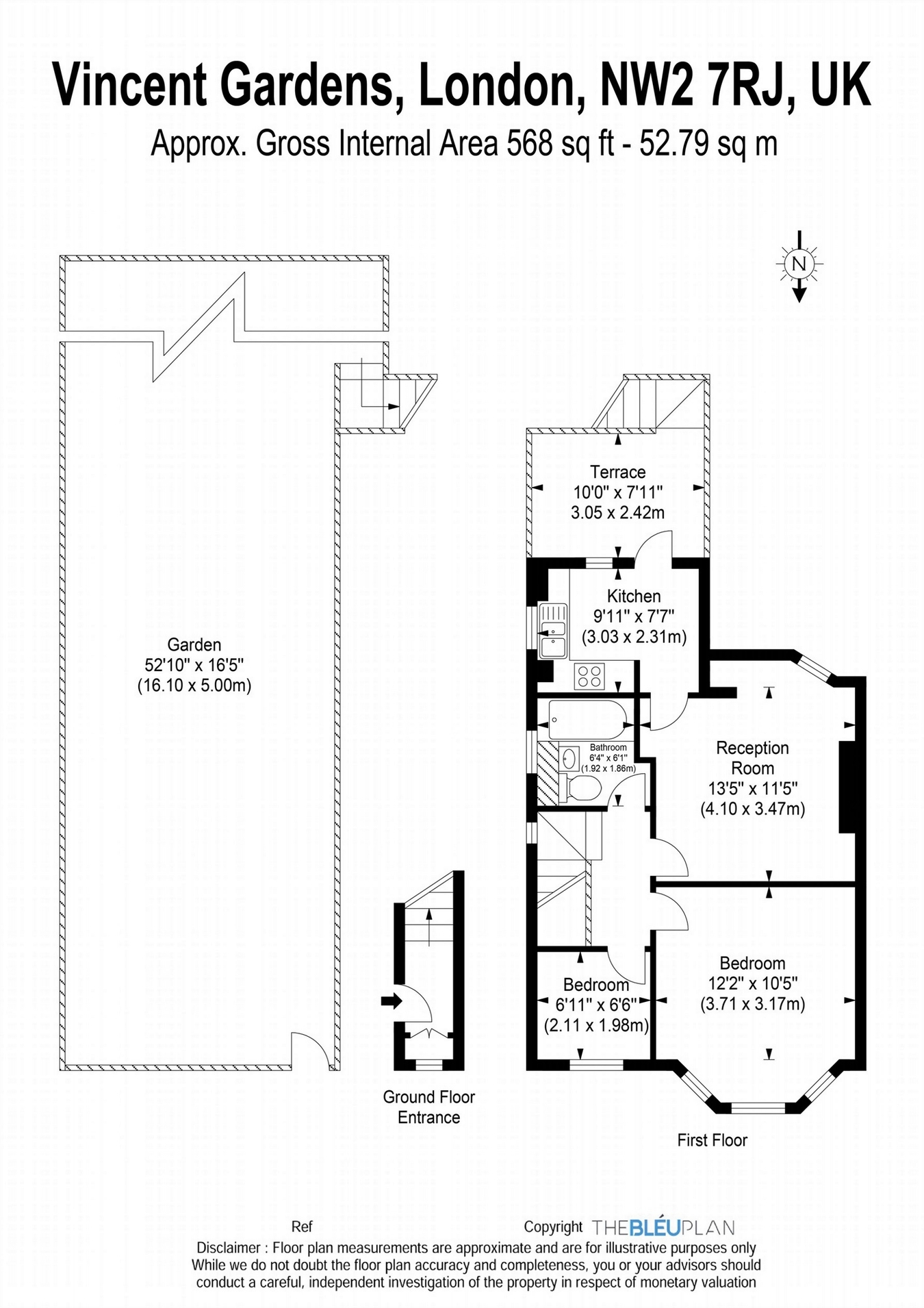 2 Bedrooms Maisonette to rent in Vincent Gardens, London NW2