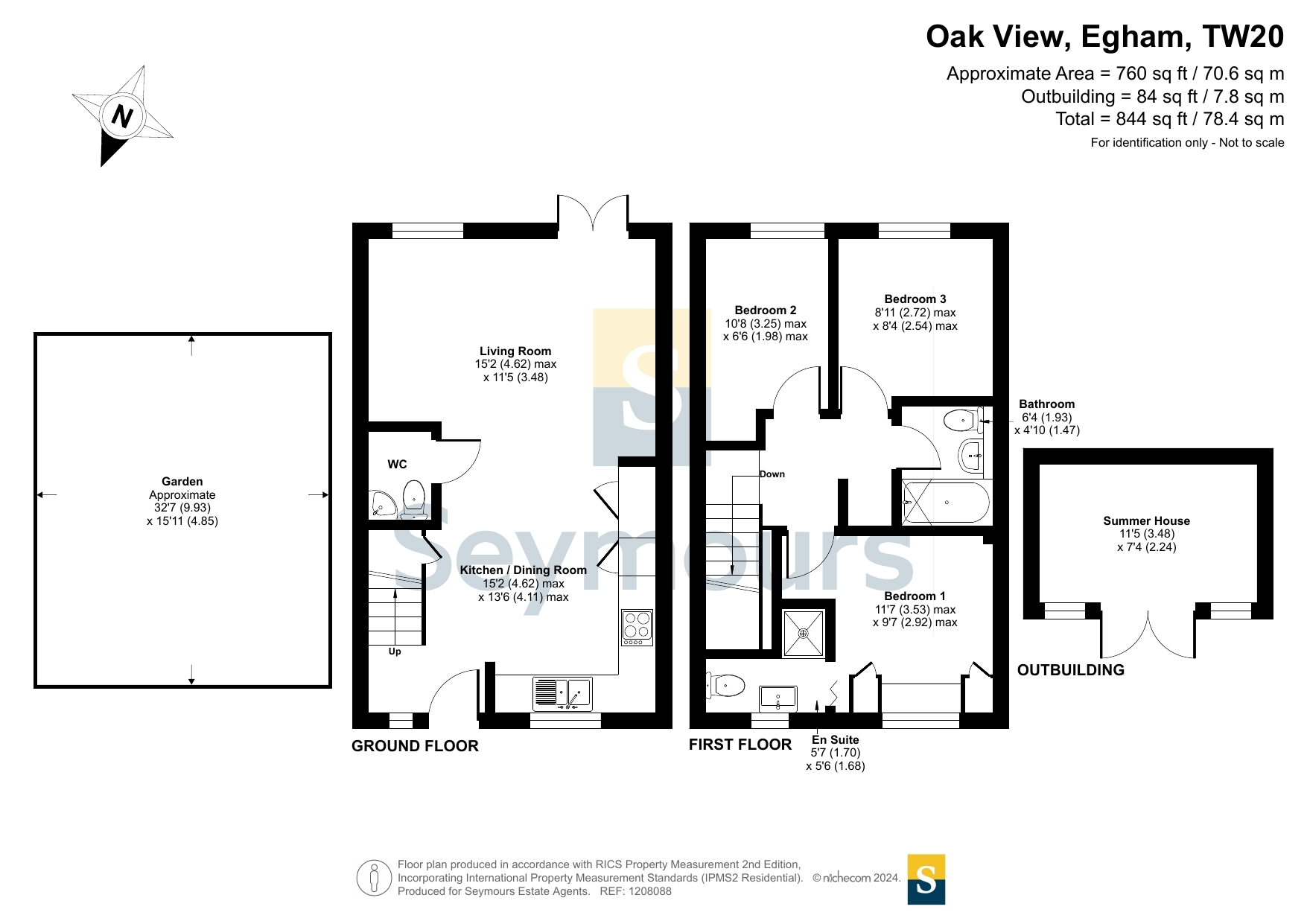 3, Oak View, Egham floorplan