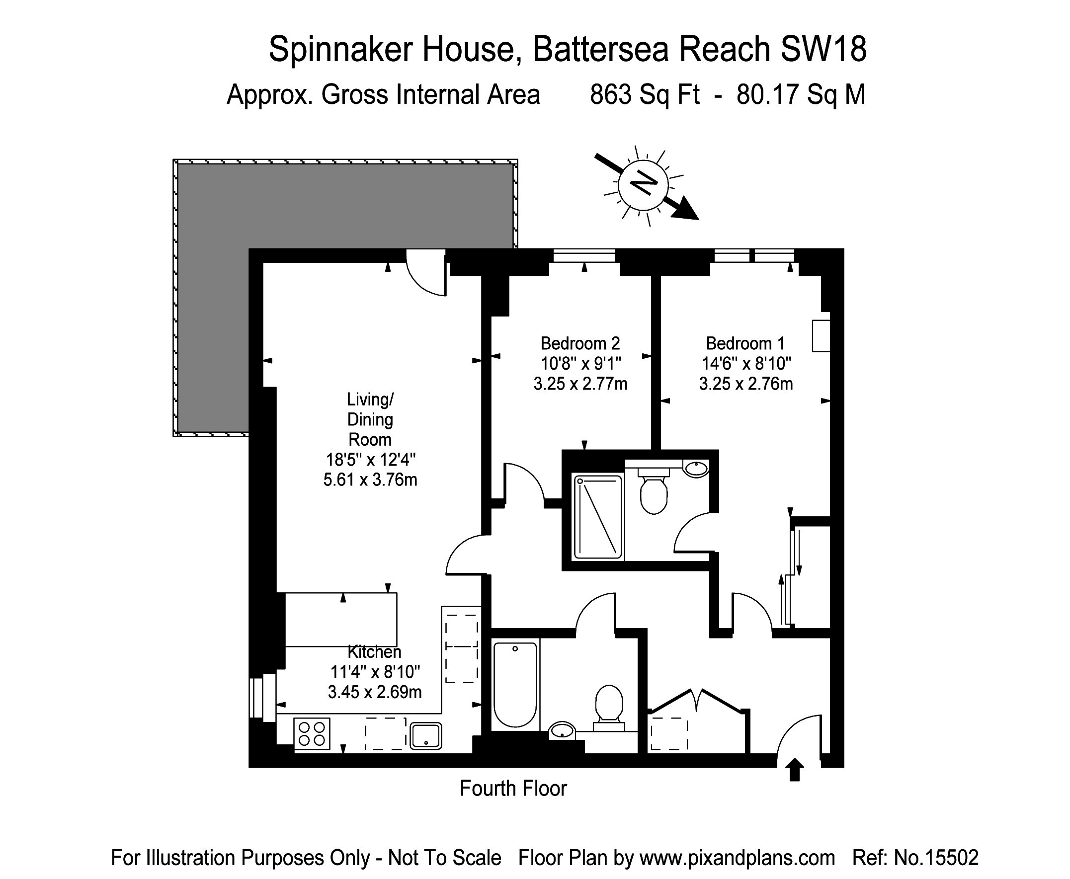 45, Spinnaker House, Battersea Reach, Wandsworth floorplan