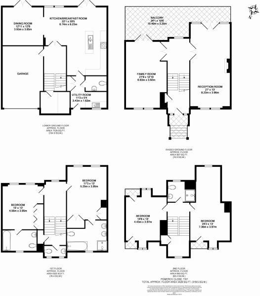 4 Bedrooms Terraced house to rent in Pomeroy Close, Twickenham TW1