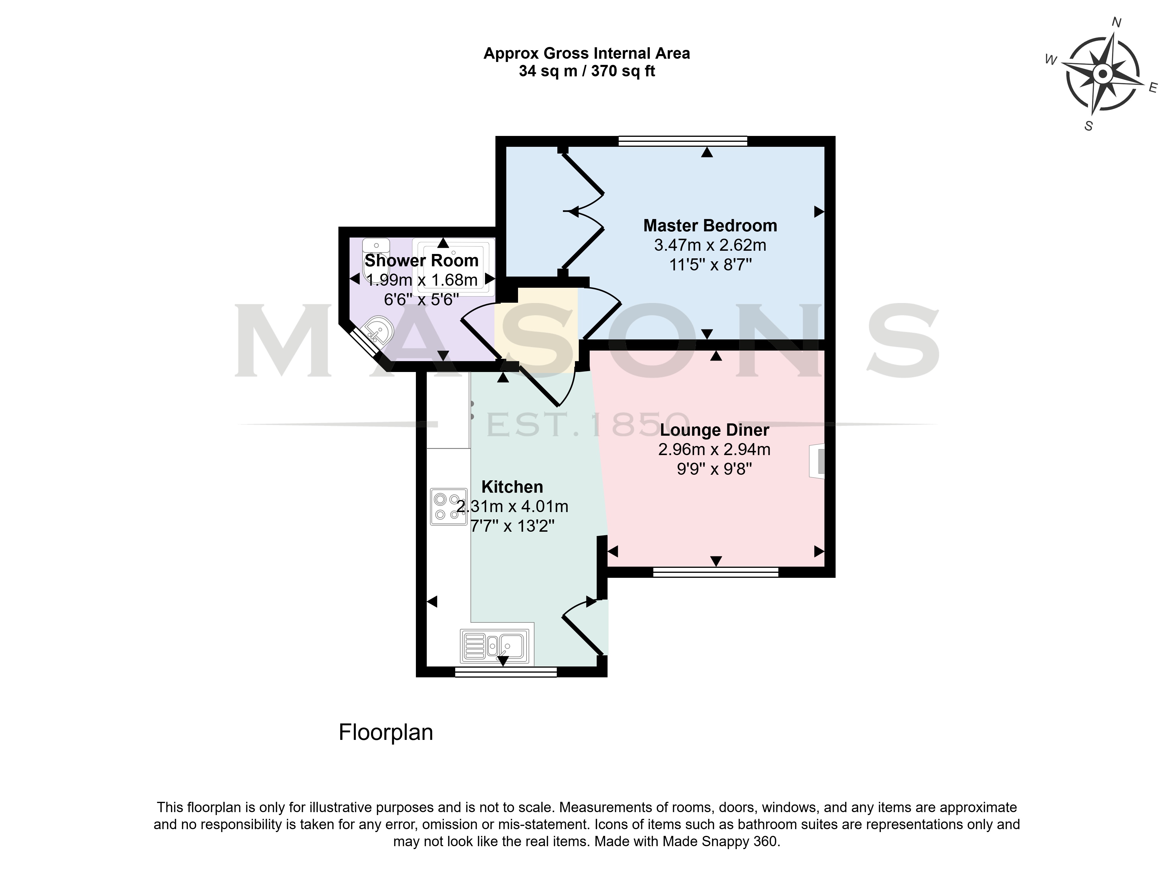 5, Royal Oak Court, Louth floorplan