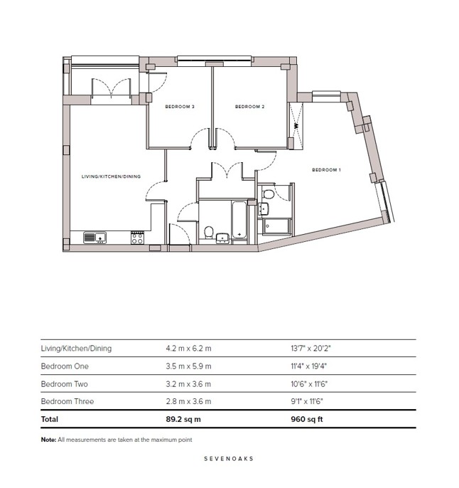 Chandlers Place B10 (Type 24), 136, Chandlers Place, High Street, Kent floorplan