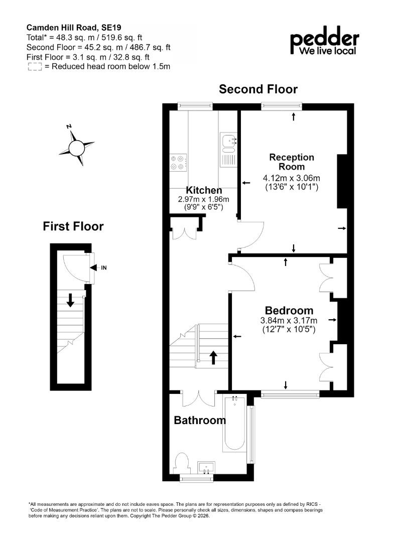 TFF, 22, Camden Hill Road, London floorplan