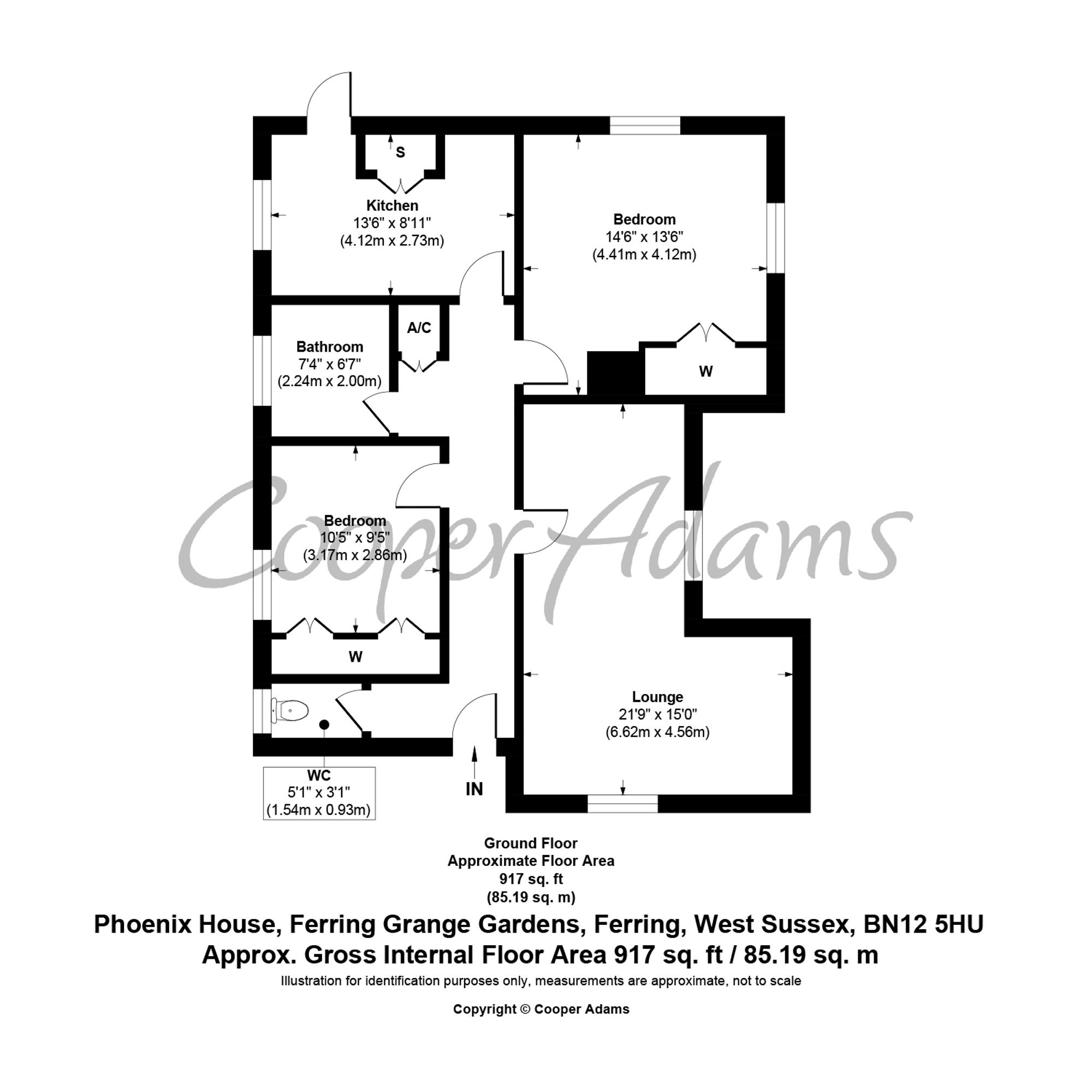 3 Phoenix House Ferring Grange Gardens, Worthing floorplan