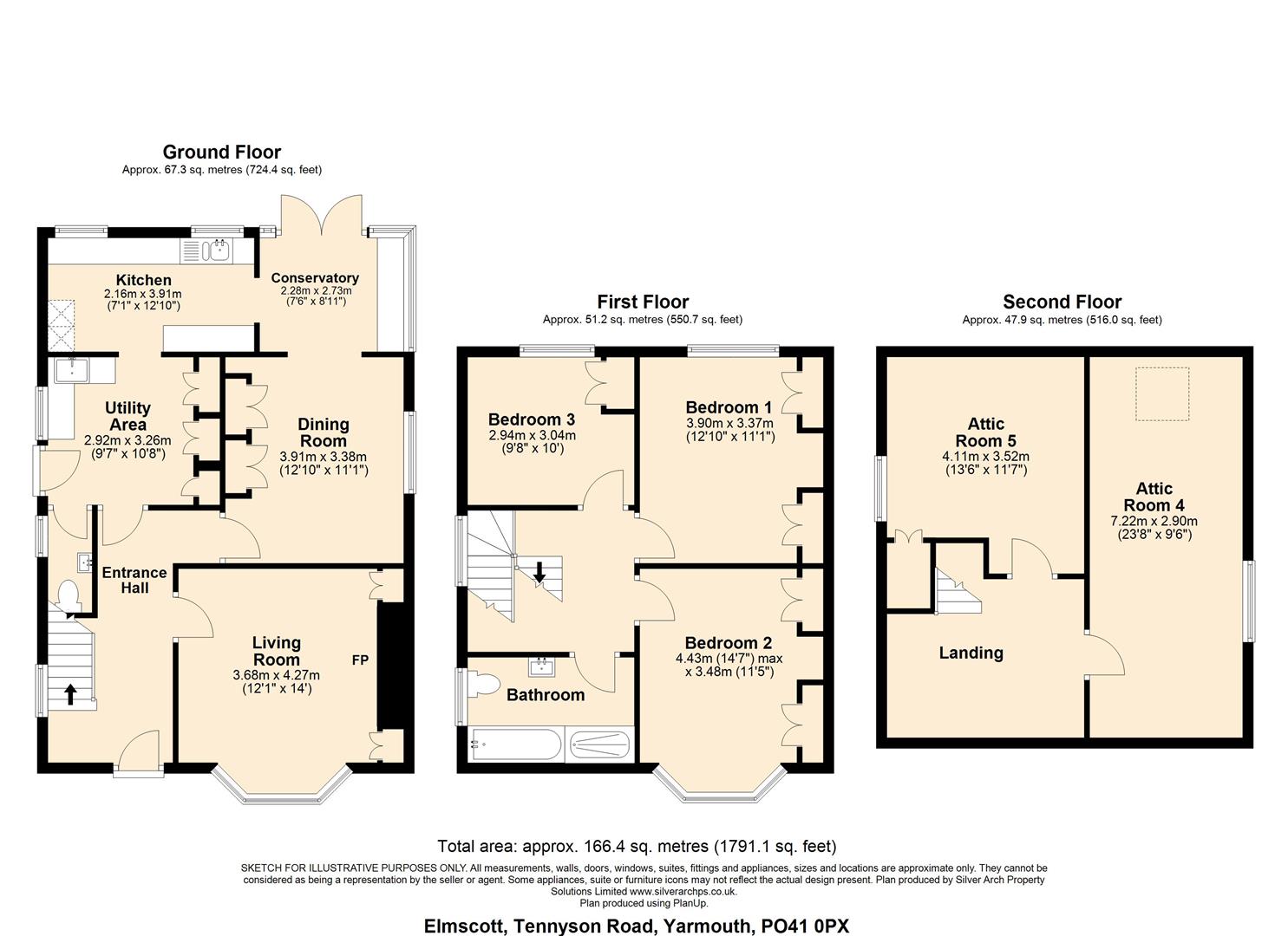 Elmscott, Tennyson Road, Yarmouth floorplan