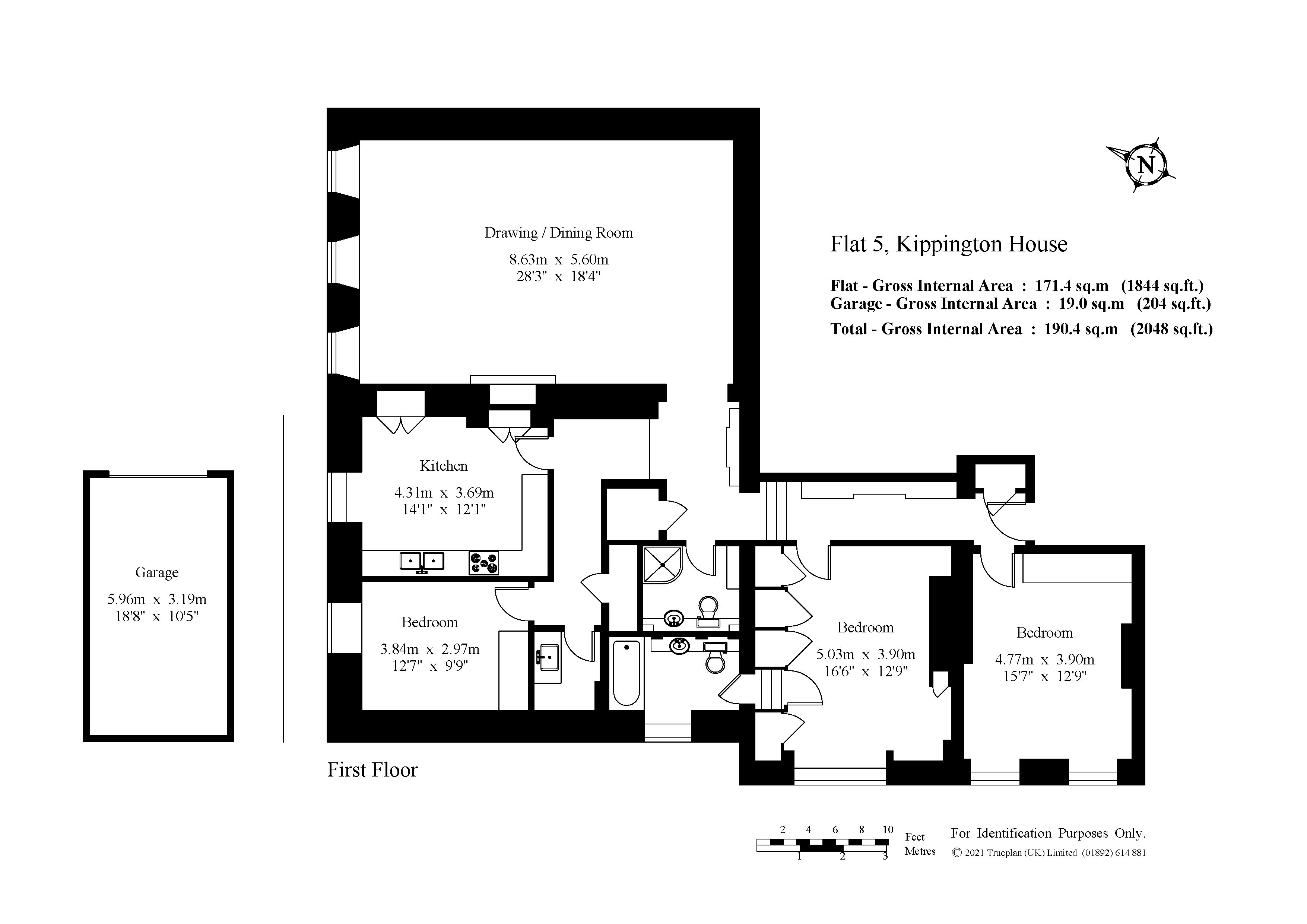 Flat 5 Kippington House, 126, Kippington Road, Kent floorplan