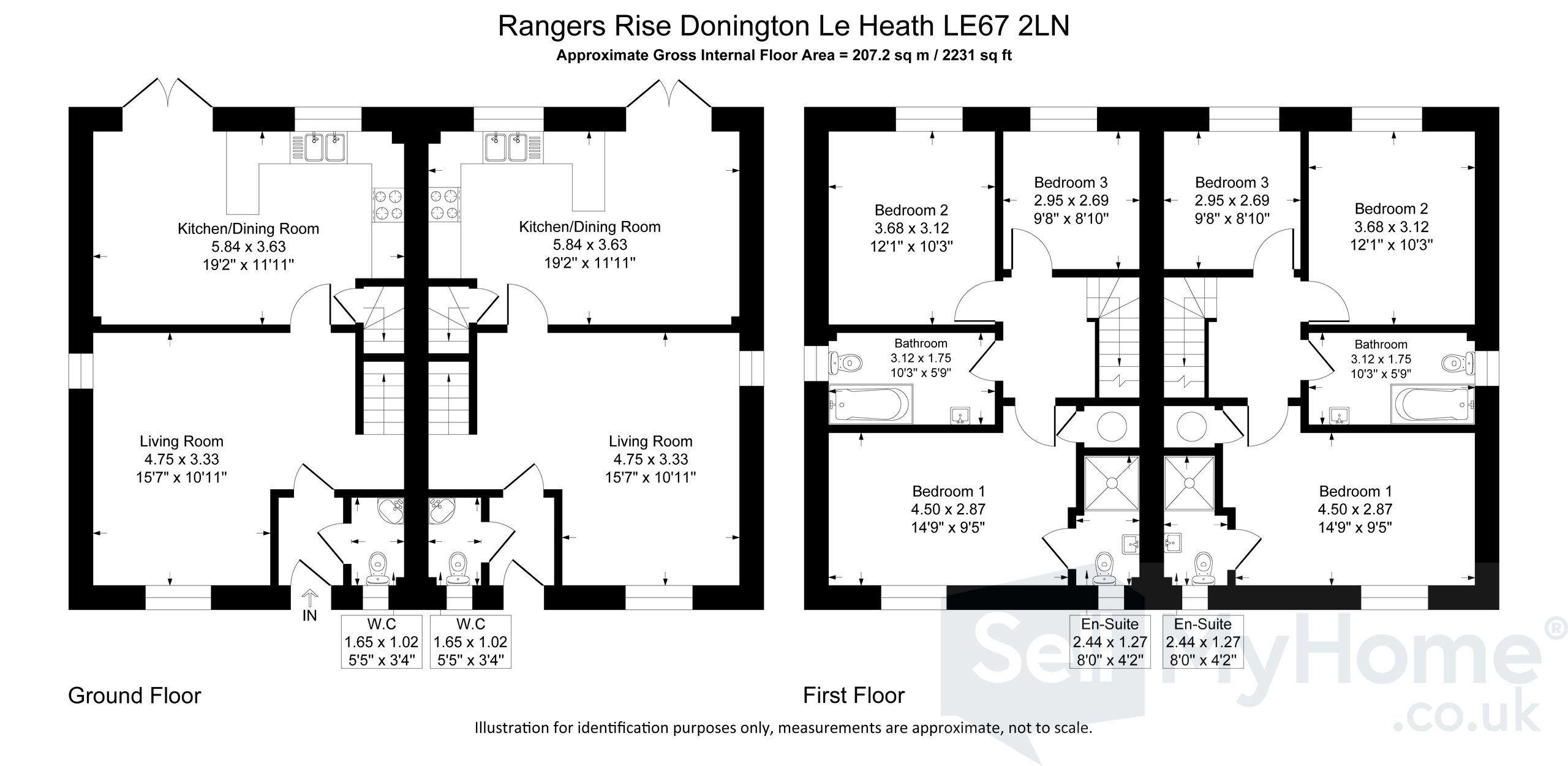 3 Rangers Rise, Coalville floorplan