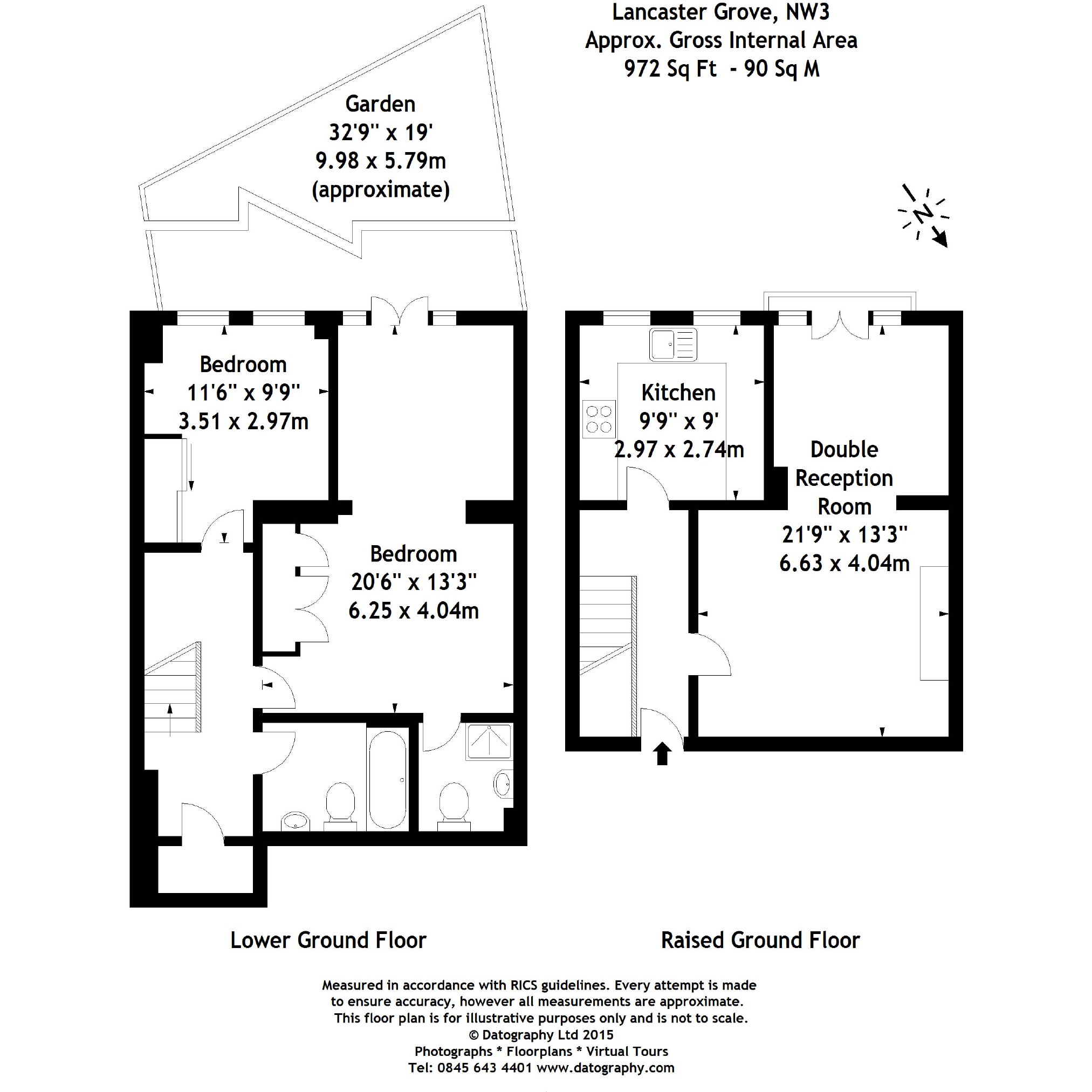 2 Bedrooms Flat to rent in Lancaster Grove, Belsize Park, London NW3