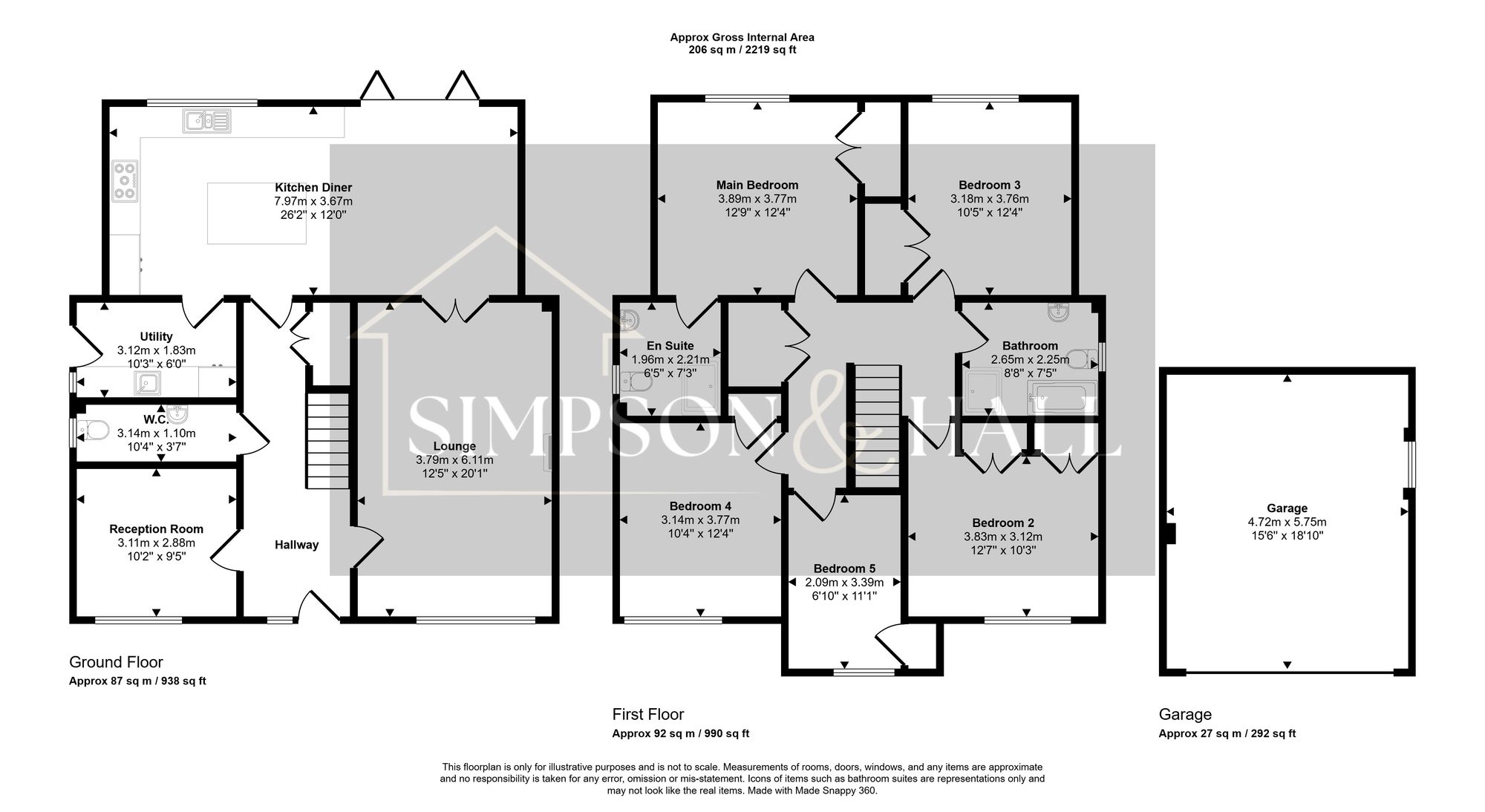 5 Badgers Close, Ashford floorplan