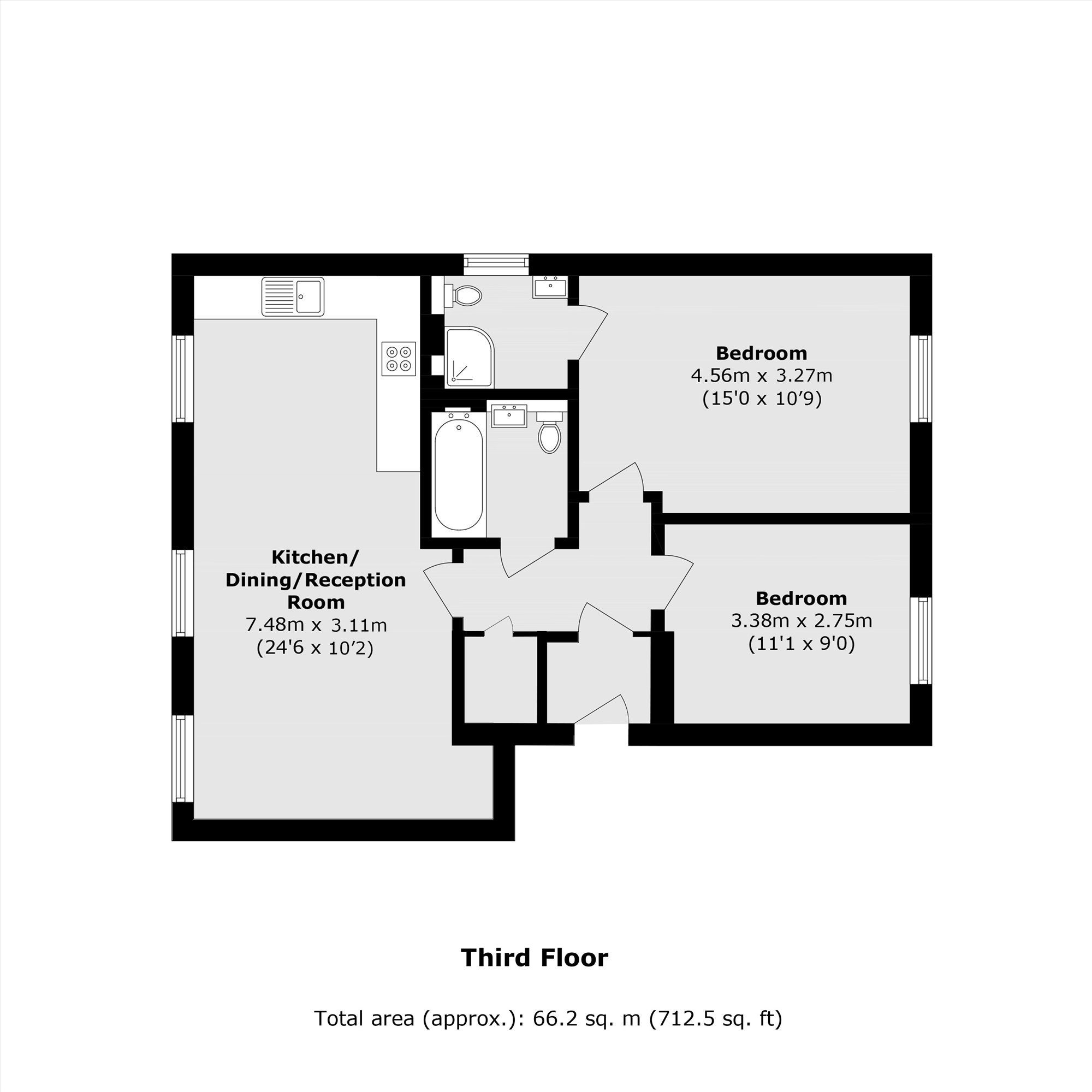Black Prince Road, London floorplan