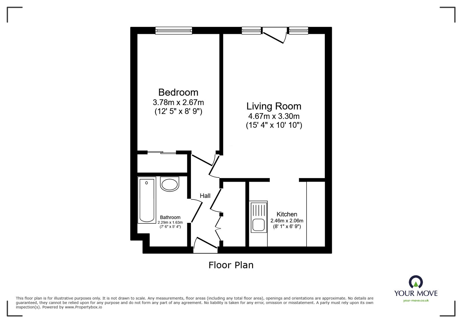 Flat 43, Parkside Lodge, 101, Erith Road, Belvedere floorplan
