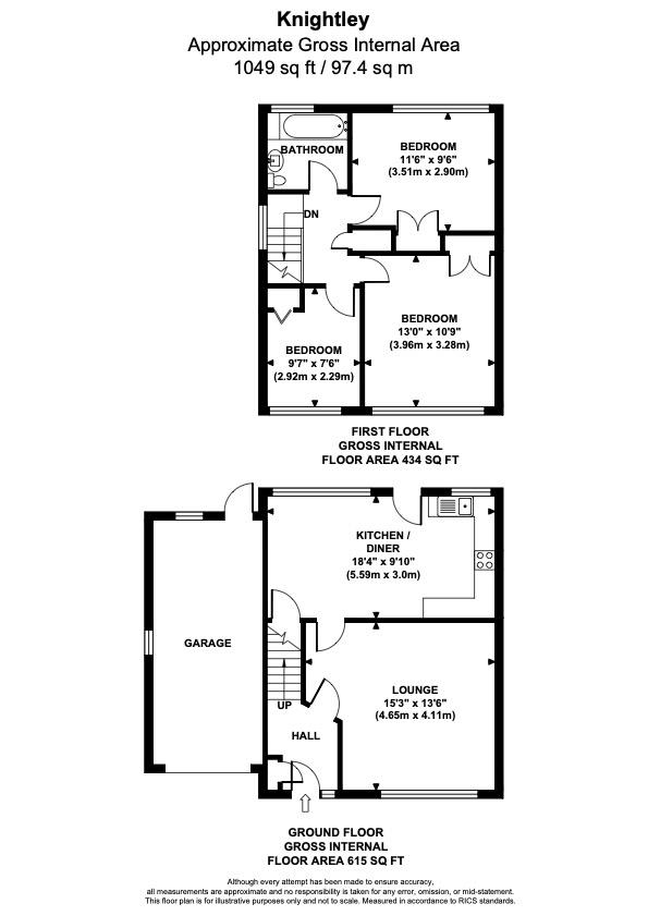 4, Knightley Close, Leamington Spa floorplan